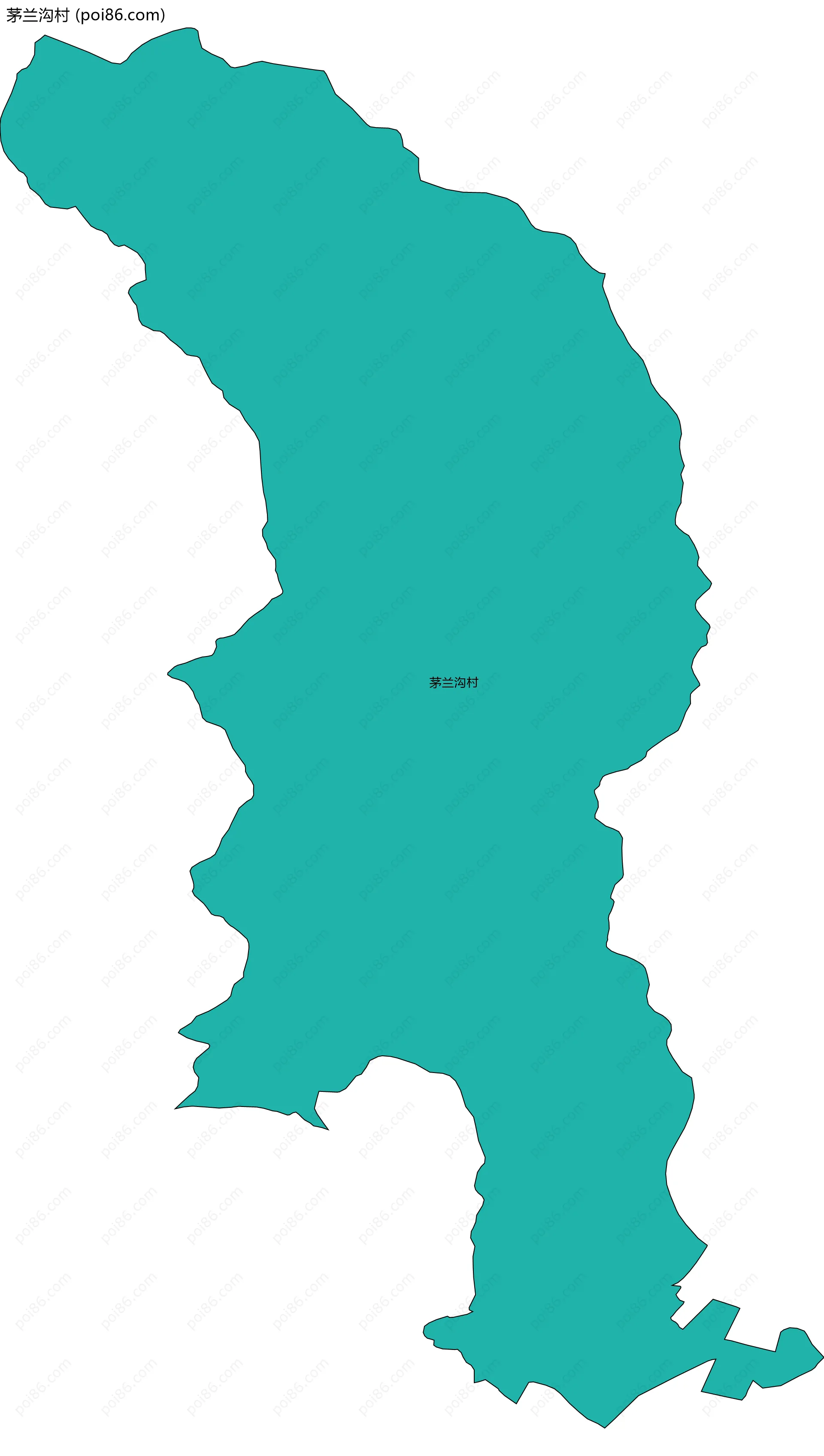 茅兰沟村边界地图