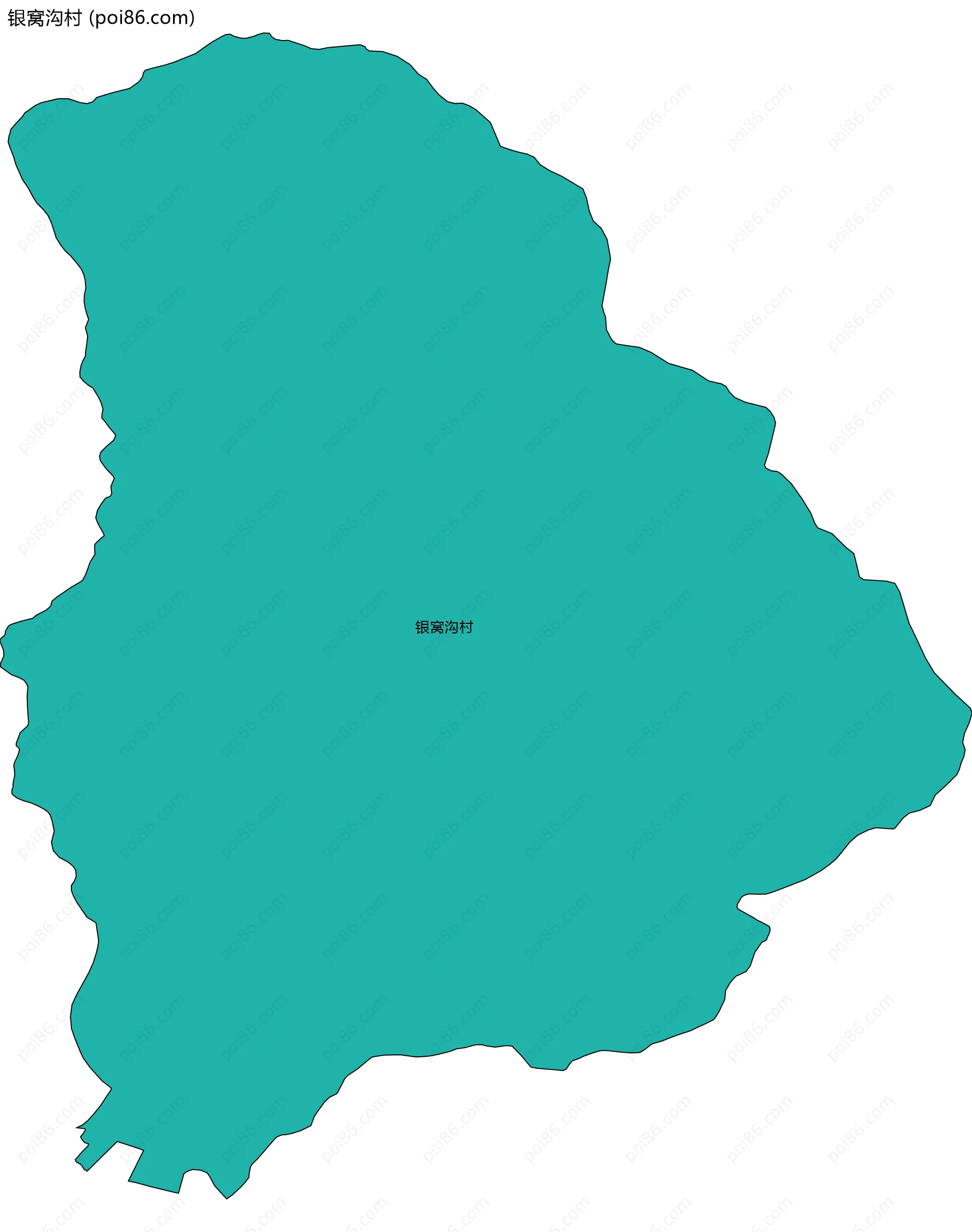 银窝沟村边界地图