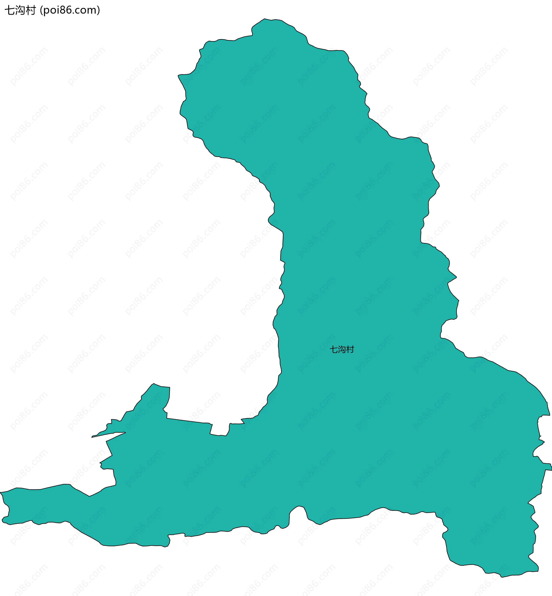 七沟村边界地图