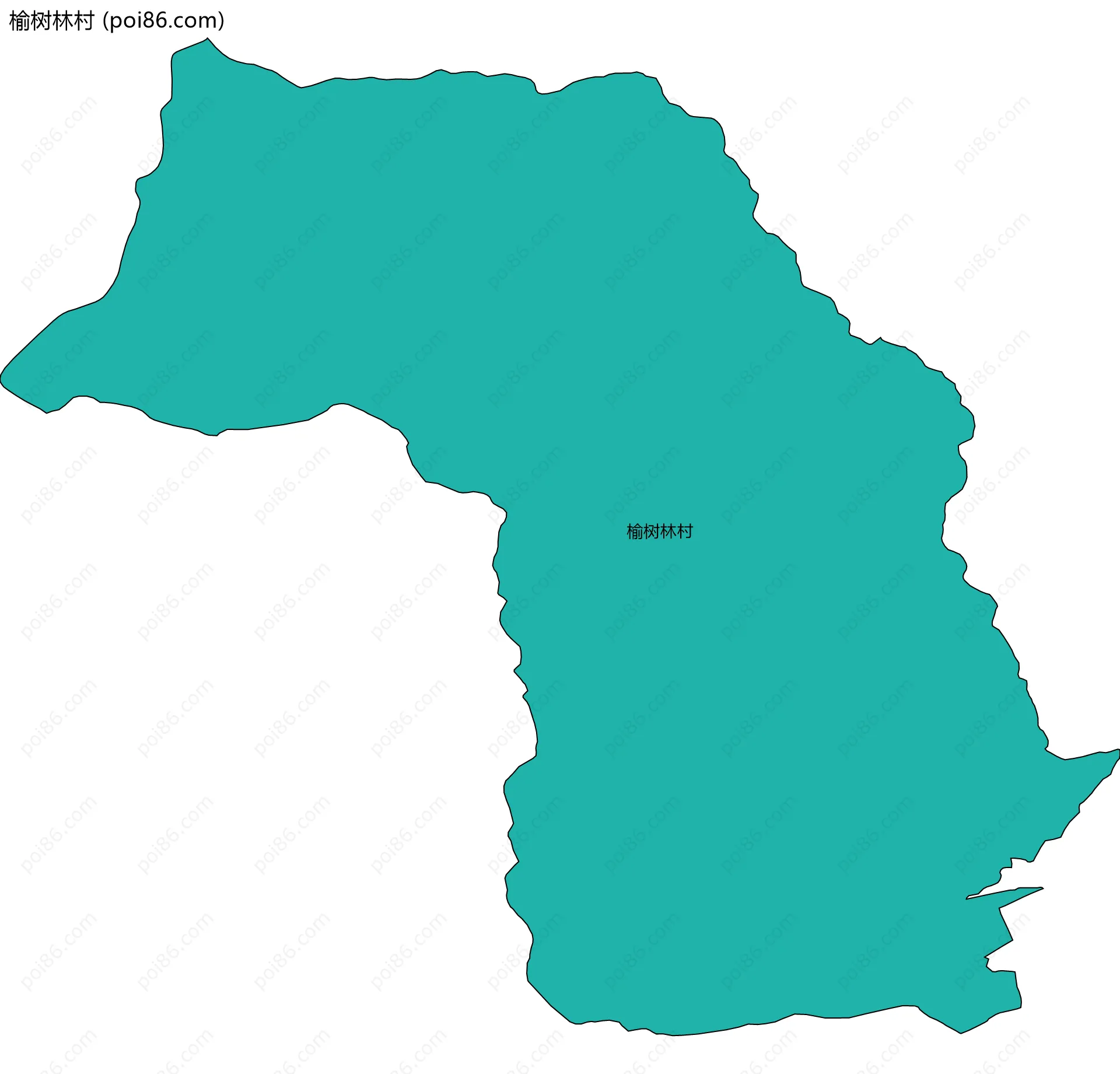 榆树林村边界地图