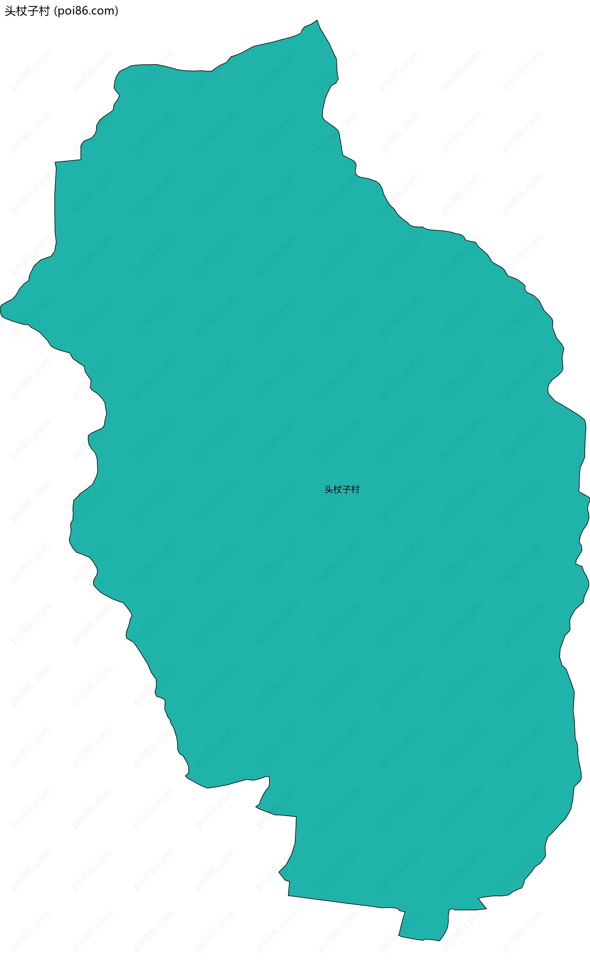 头杖子村边界地图