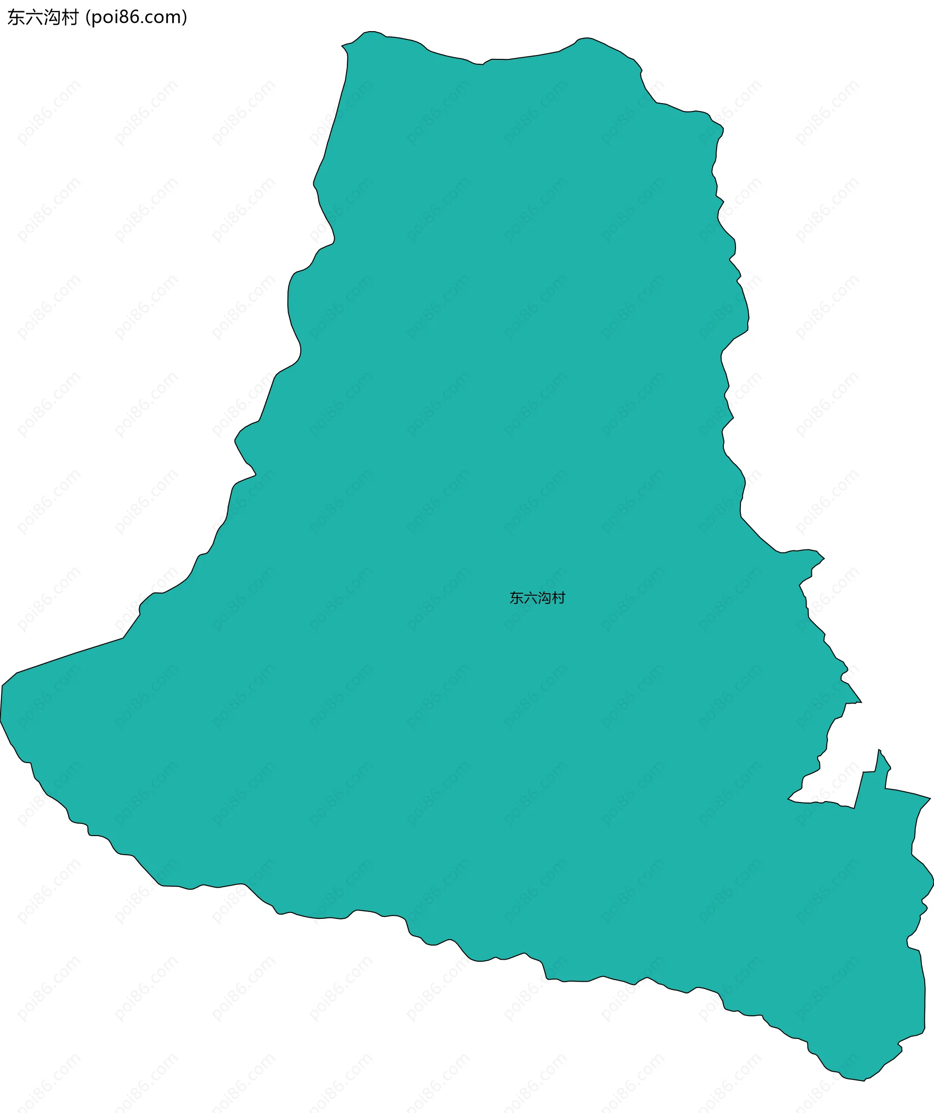 东六沟村边界地图