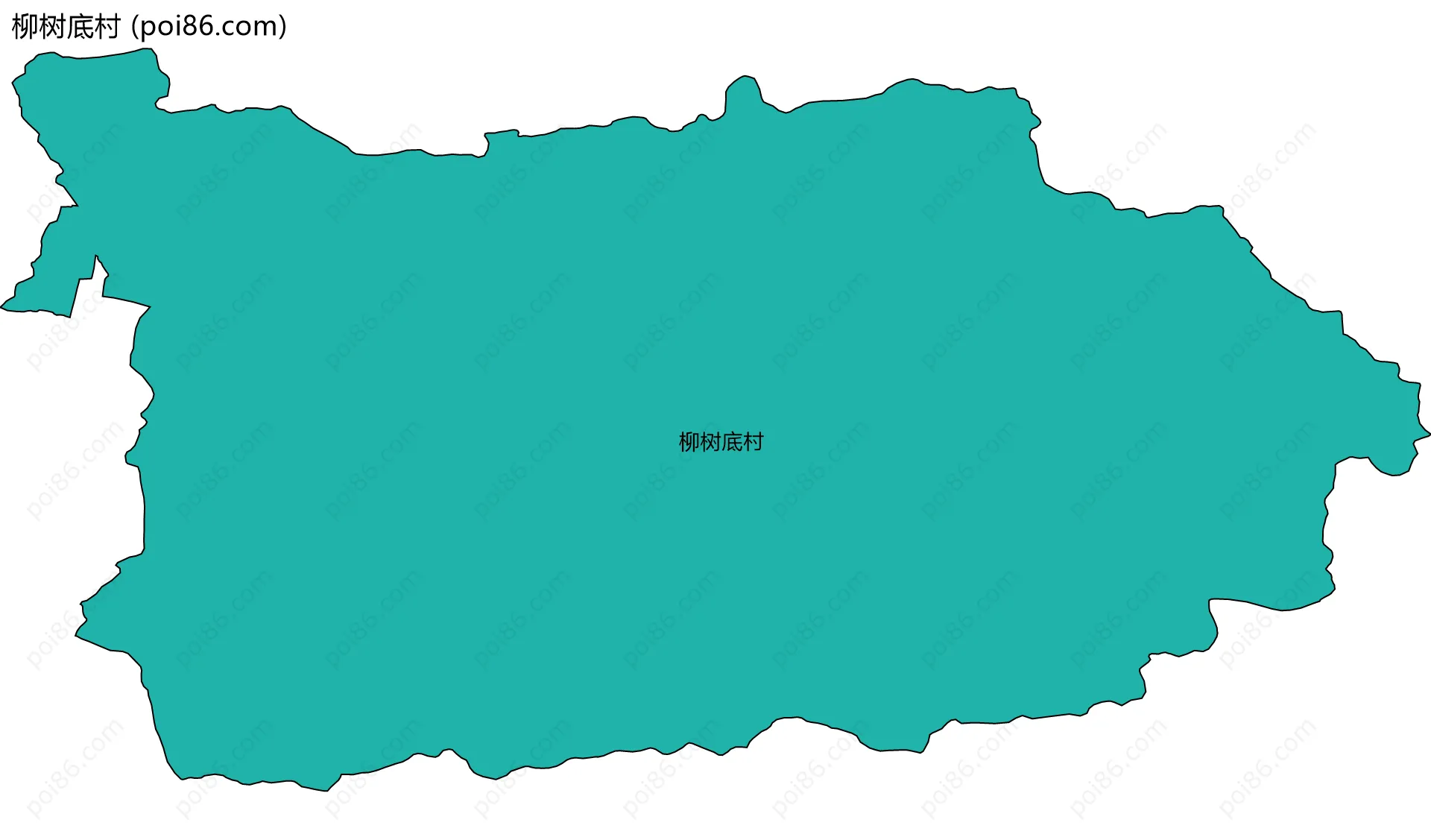 柳树底村边界地图