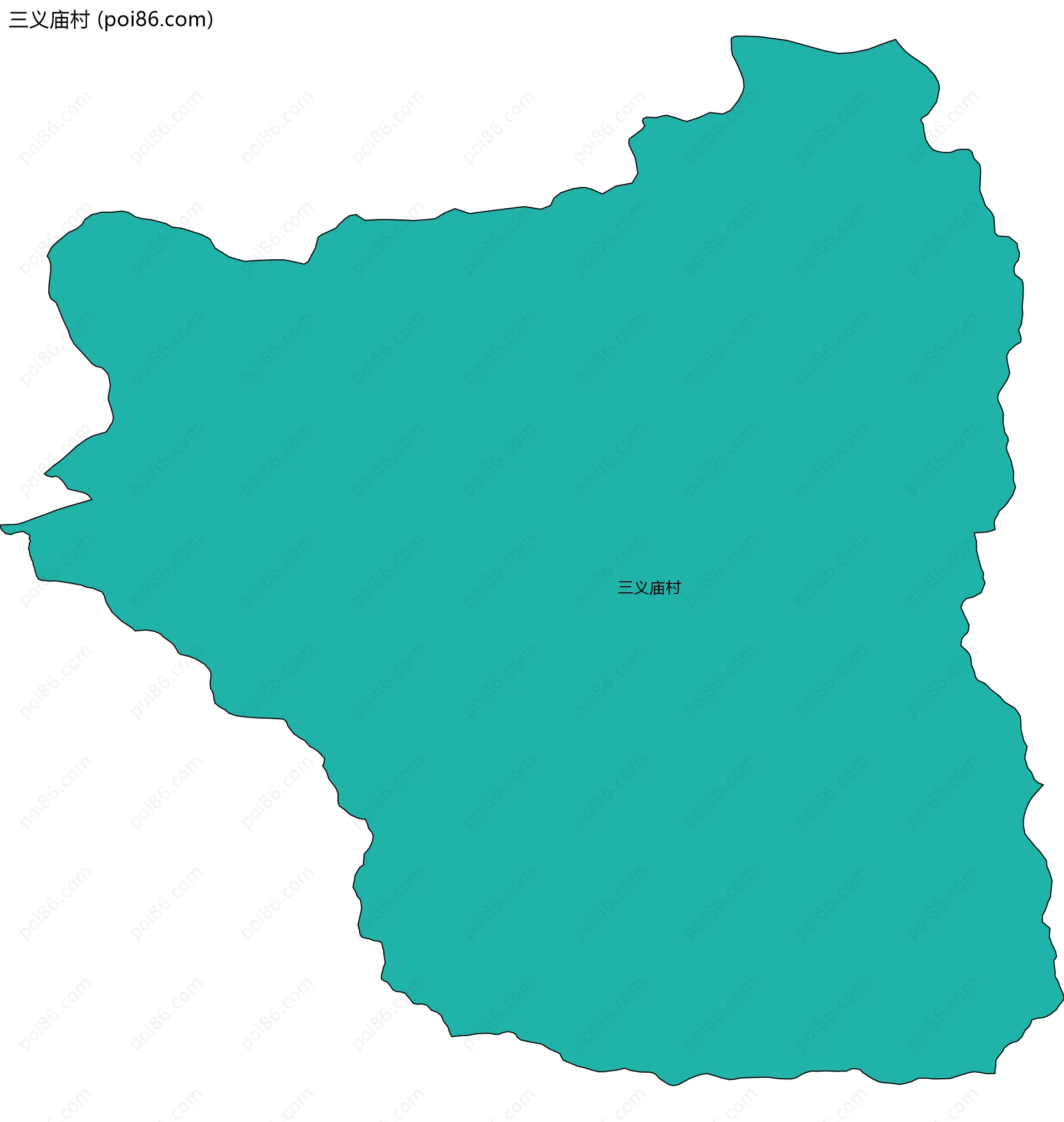 三义庙村边界地图