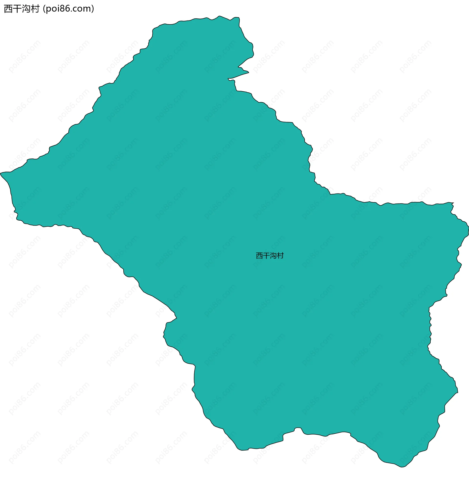 西干沟村边界地图