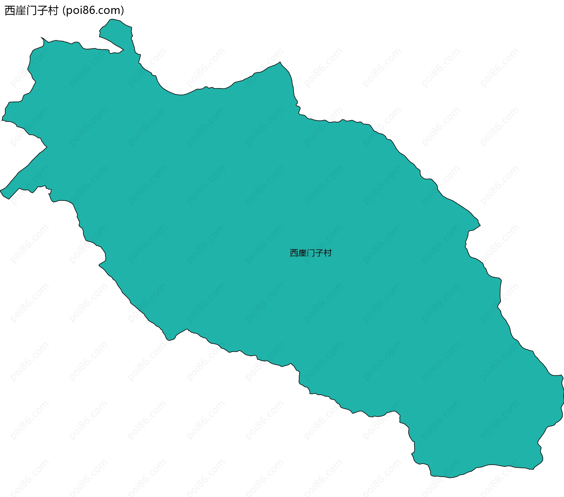 西崖门子村边界地图