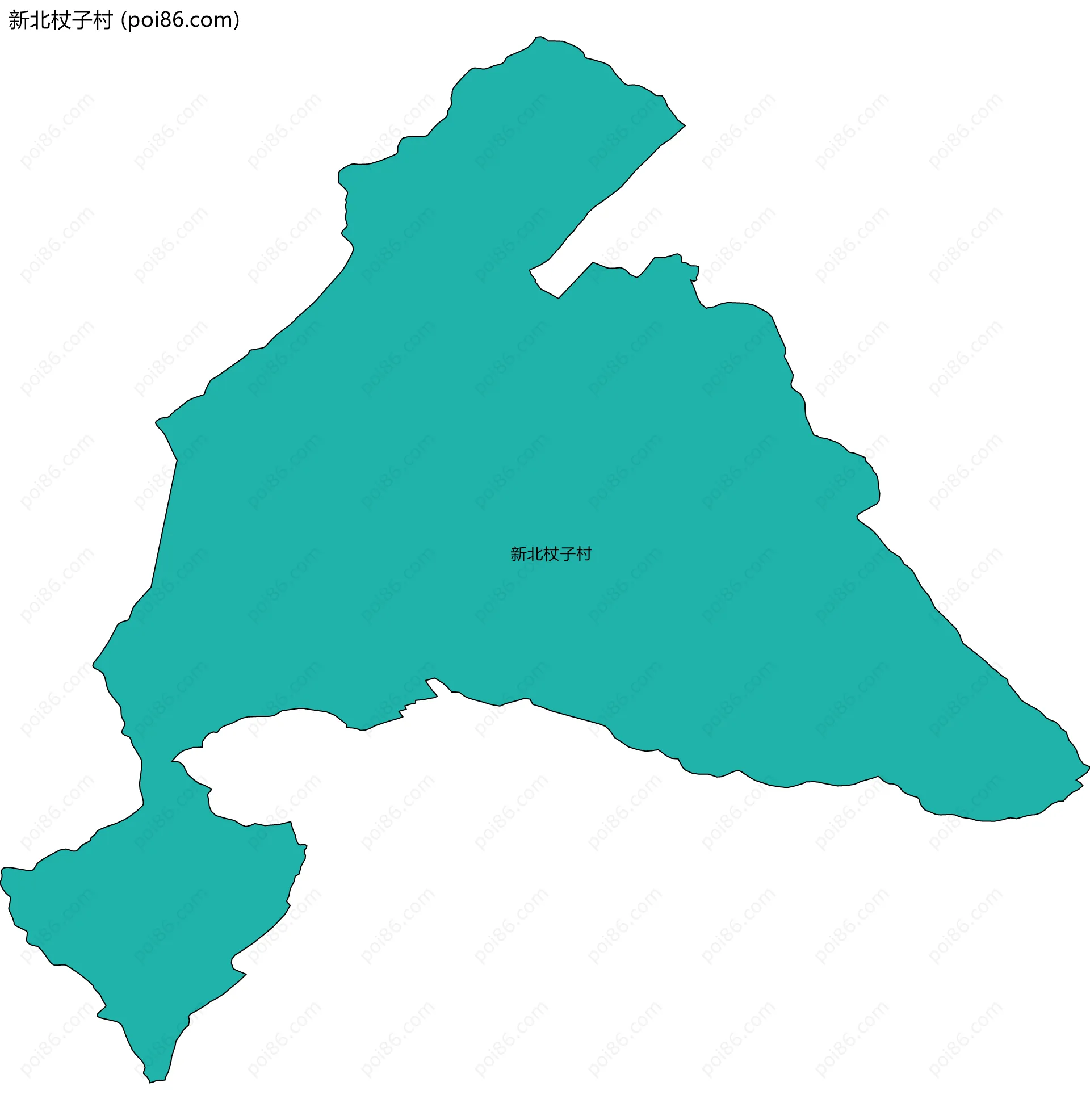 新北杖子村边界地图