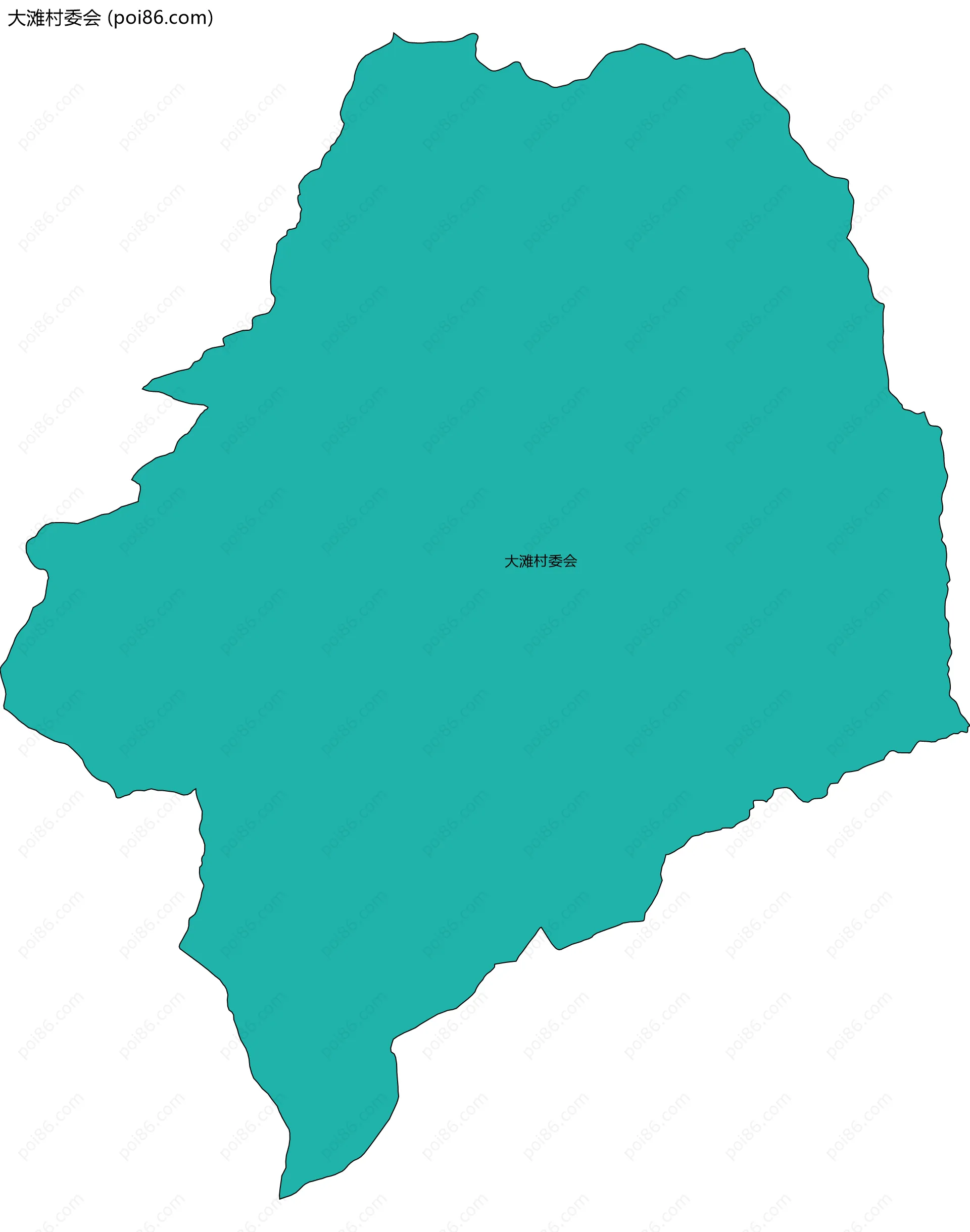 大滩村委会边界地图