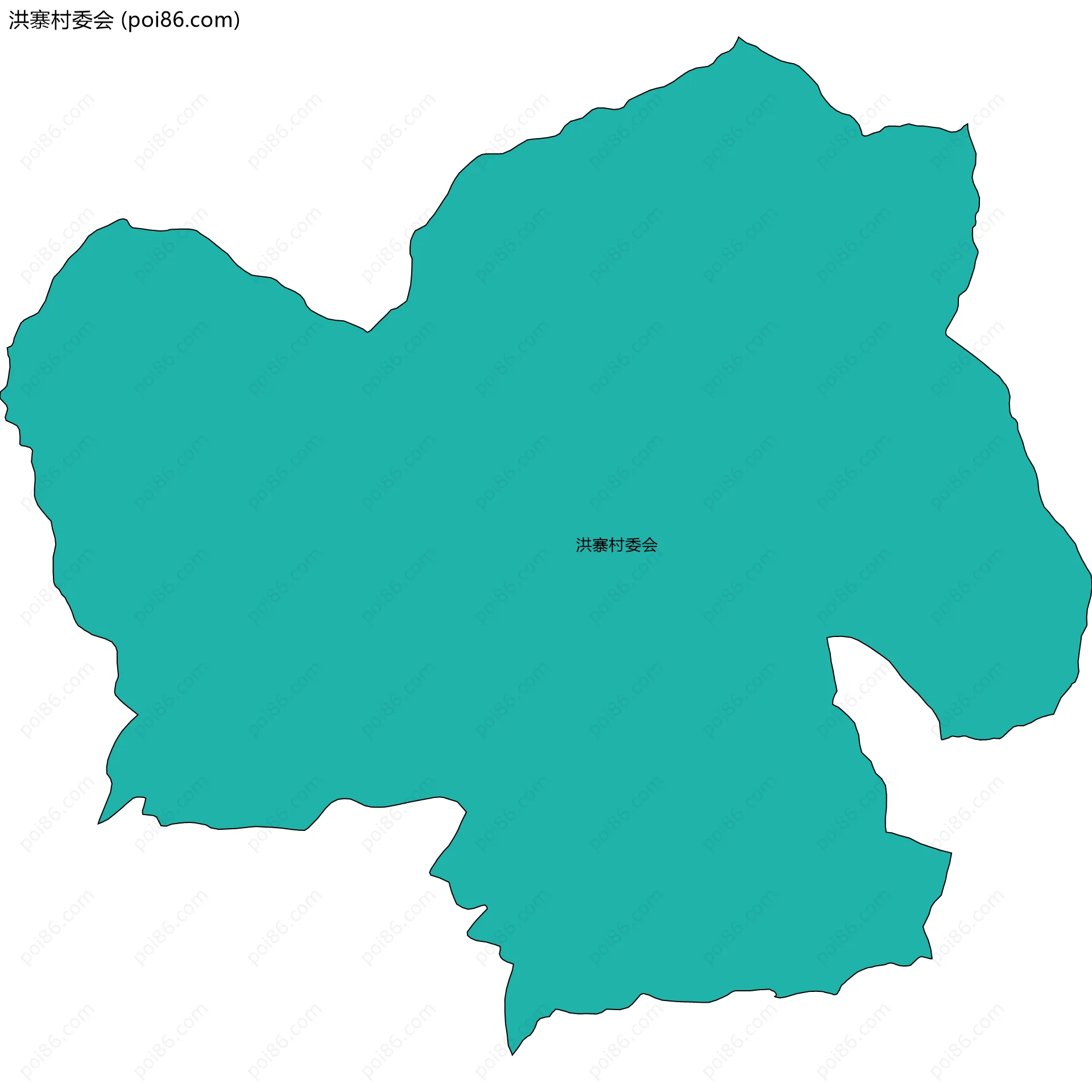 洪寨村委会边界地图