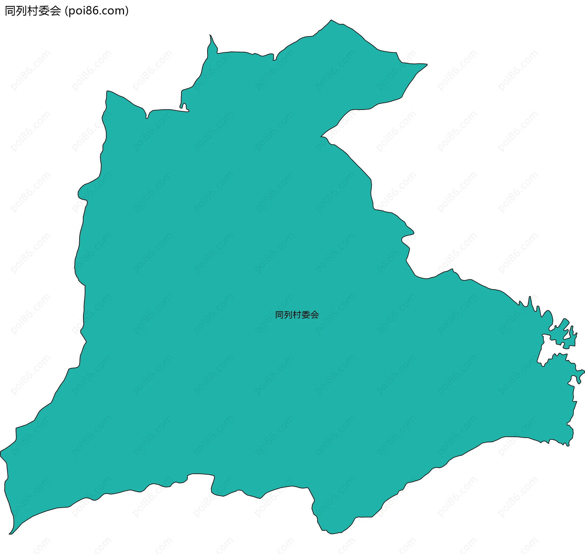 同列村委会边界地图