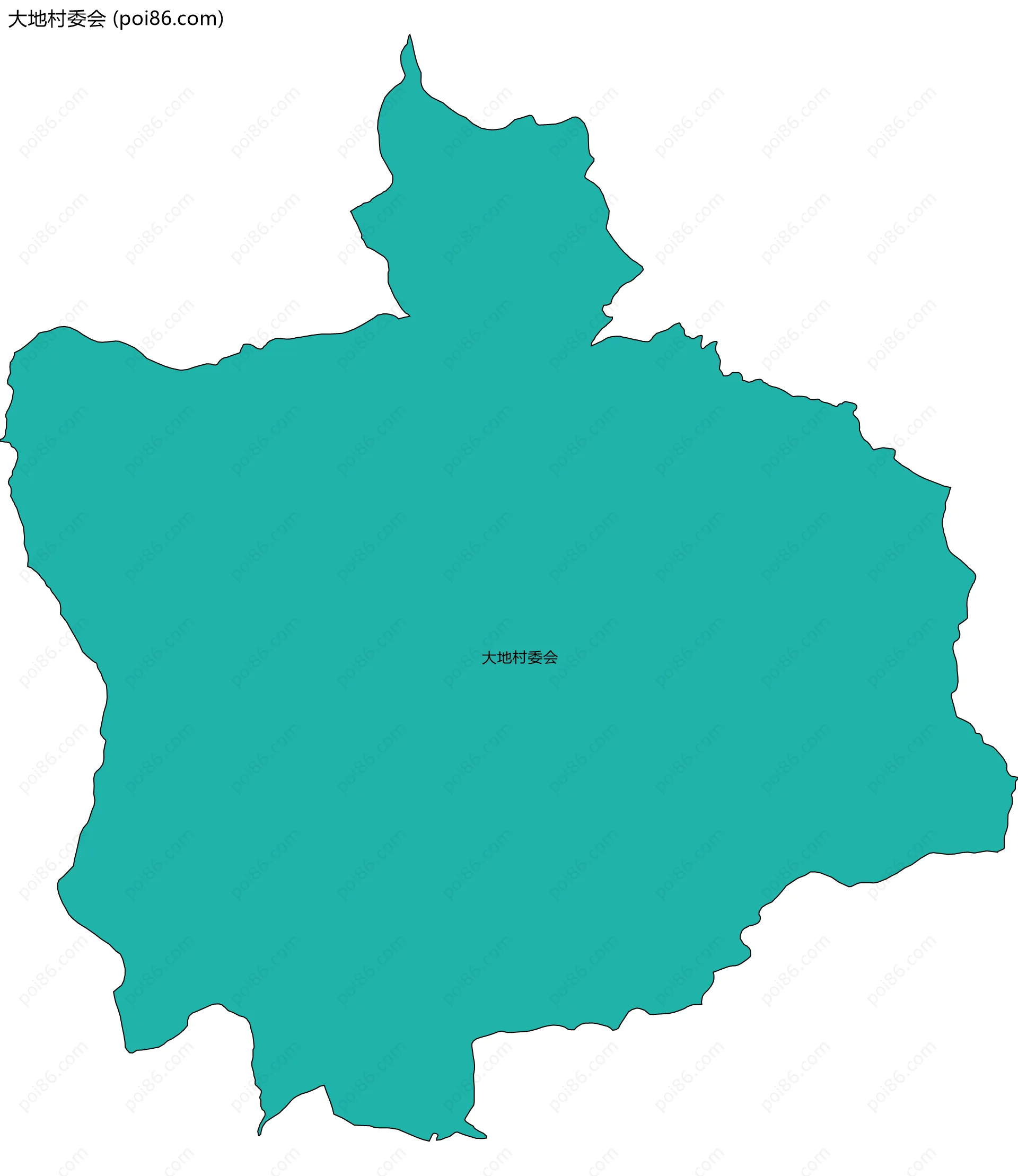 大地村委会边界地图