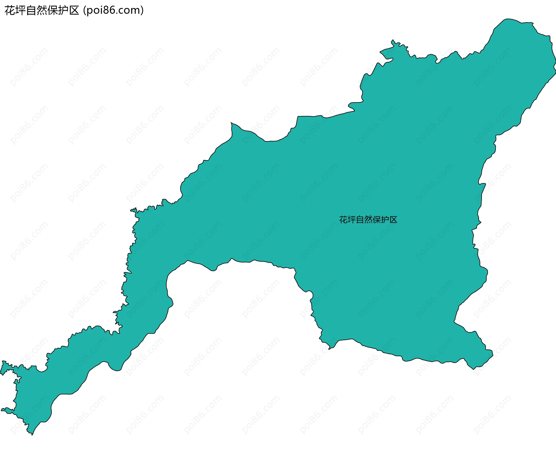 花坪自然保护区边界地图