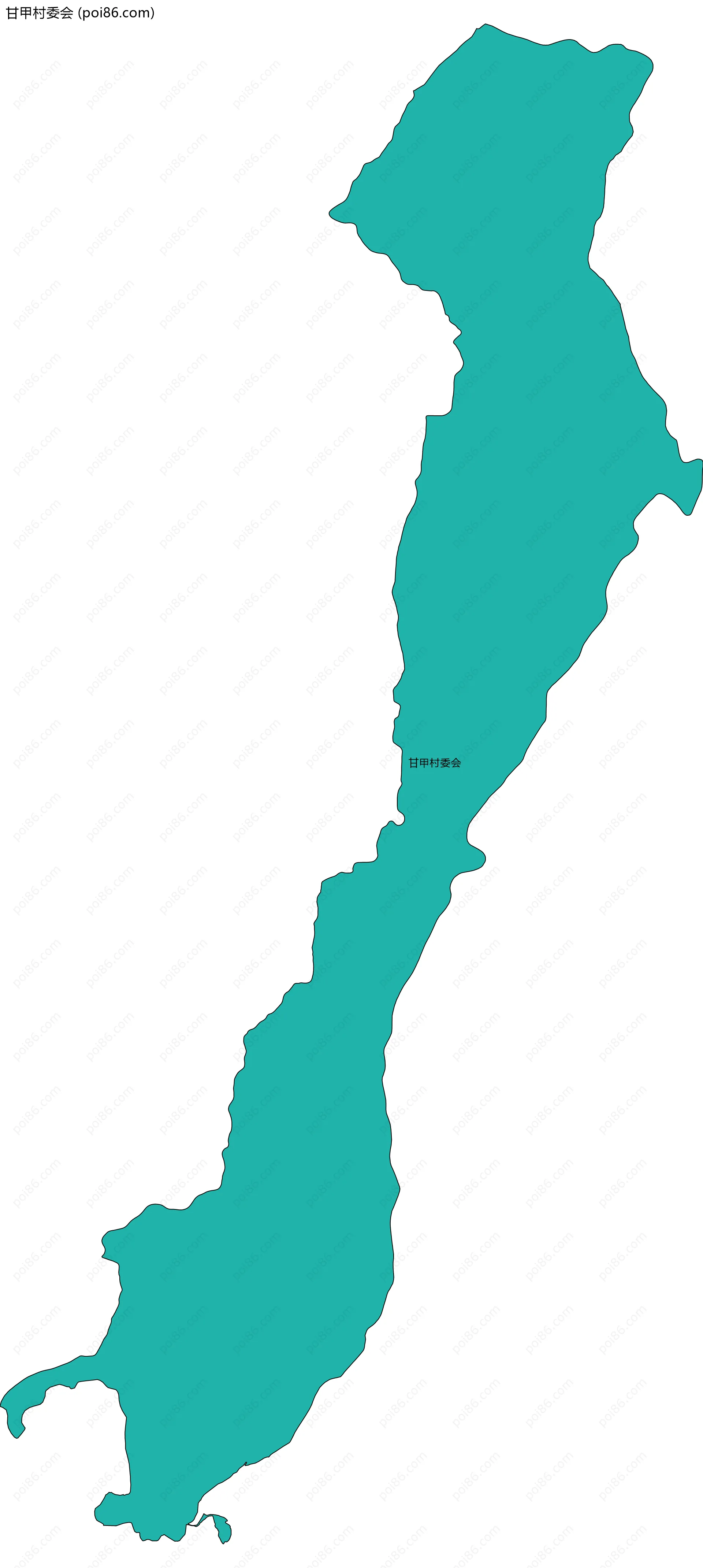 甘甲村委会边界地图