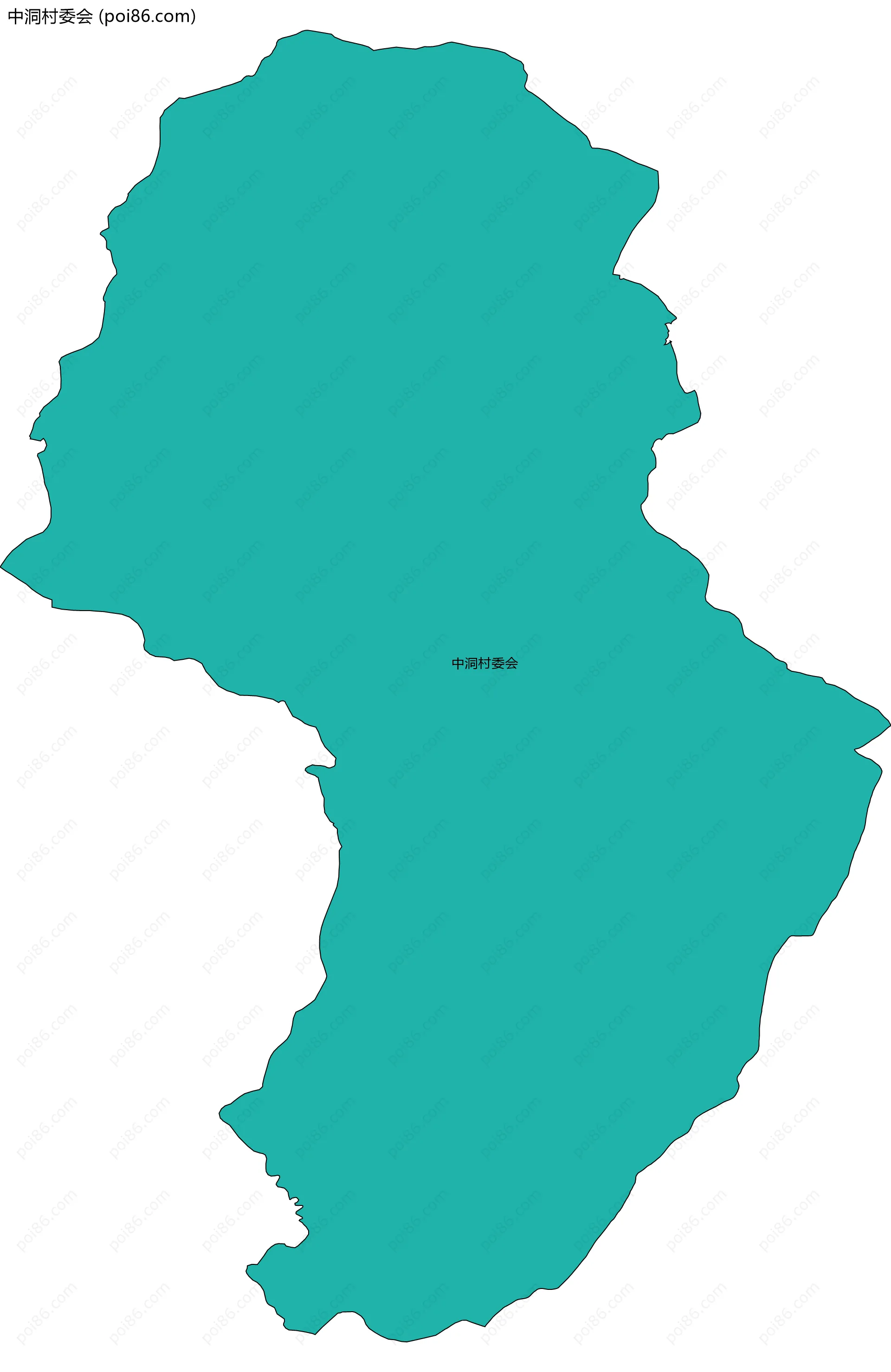 中洞村委会边界地图