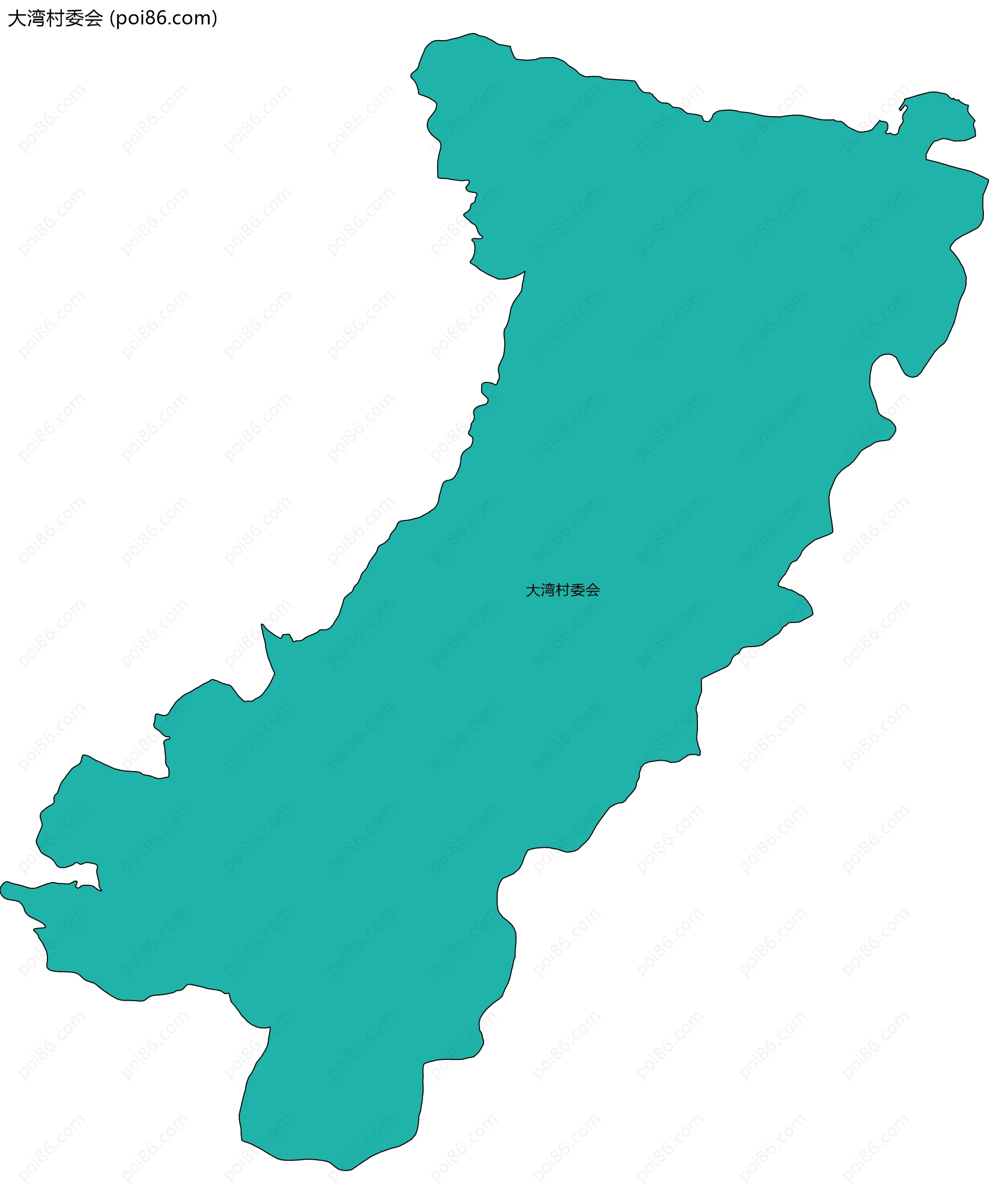 大湾村委会边界地图