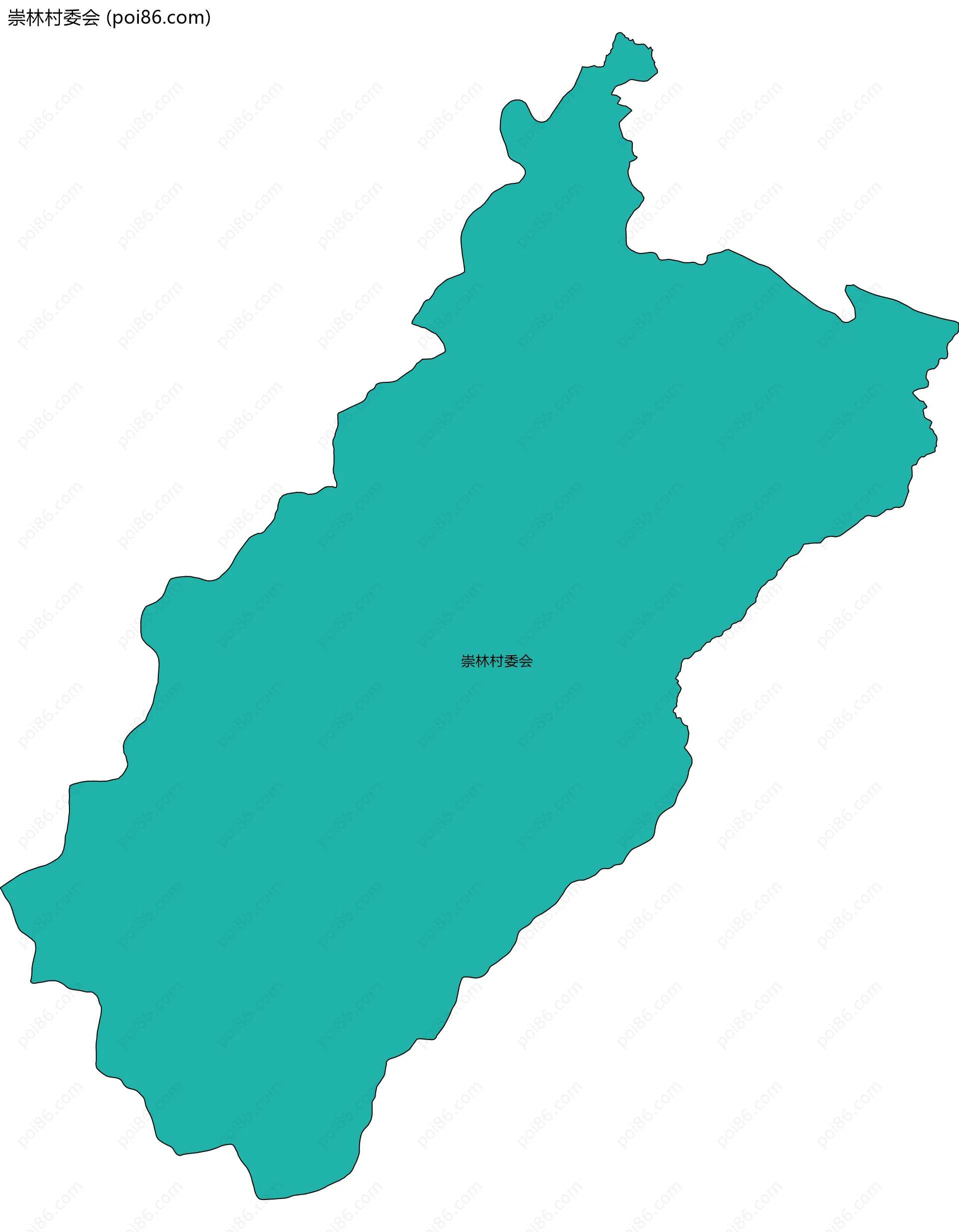 崇林村委会边界地图