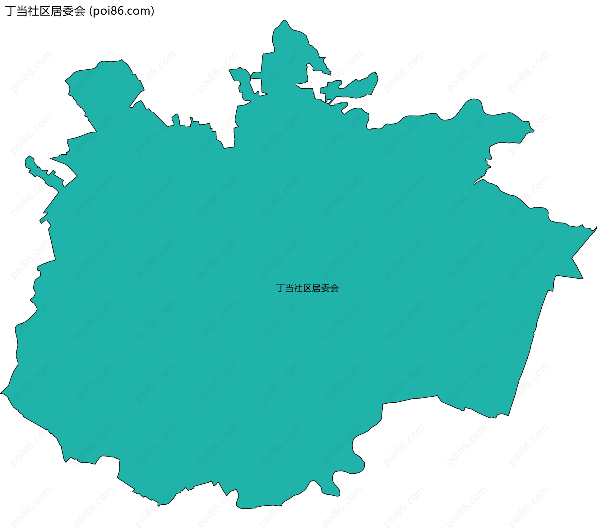 丁当社区居委会边界地图