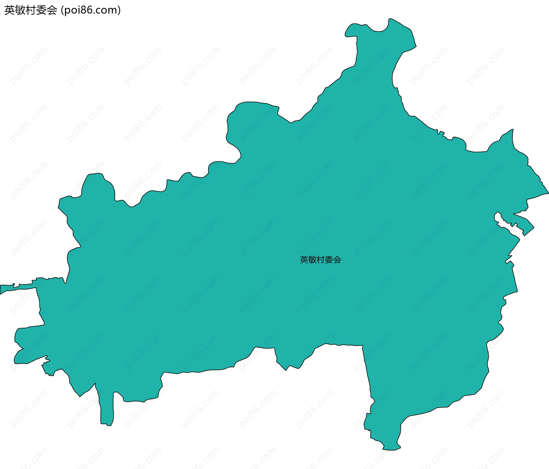 英敏村委会边界地图