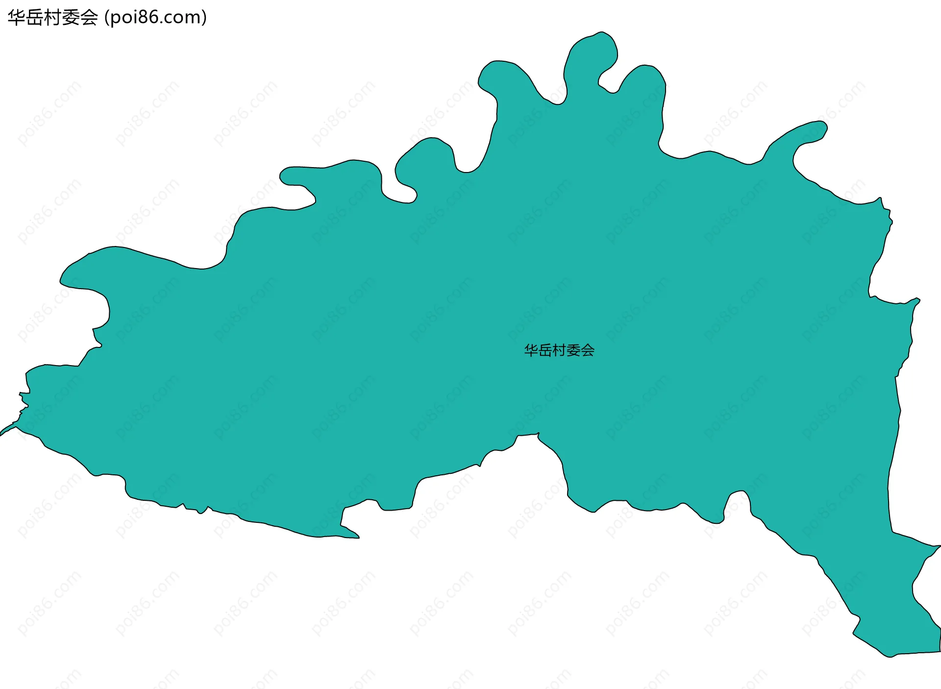 华岳村委会边界地图