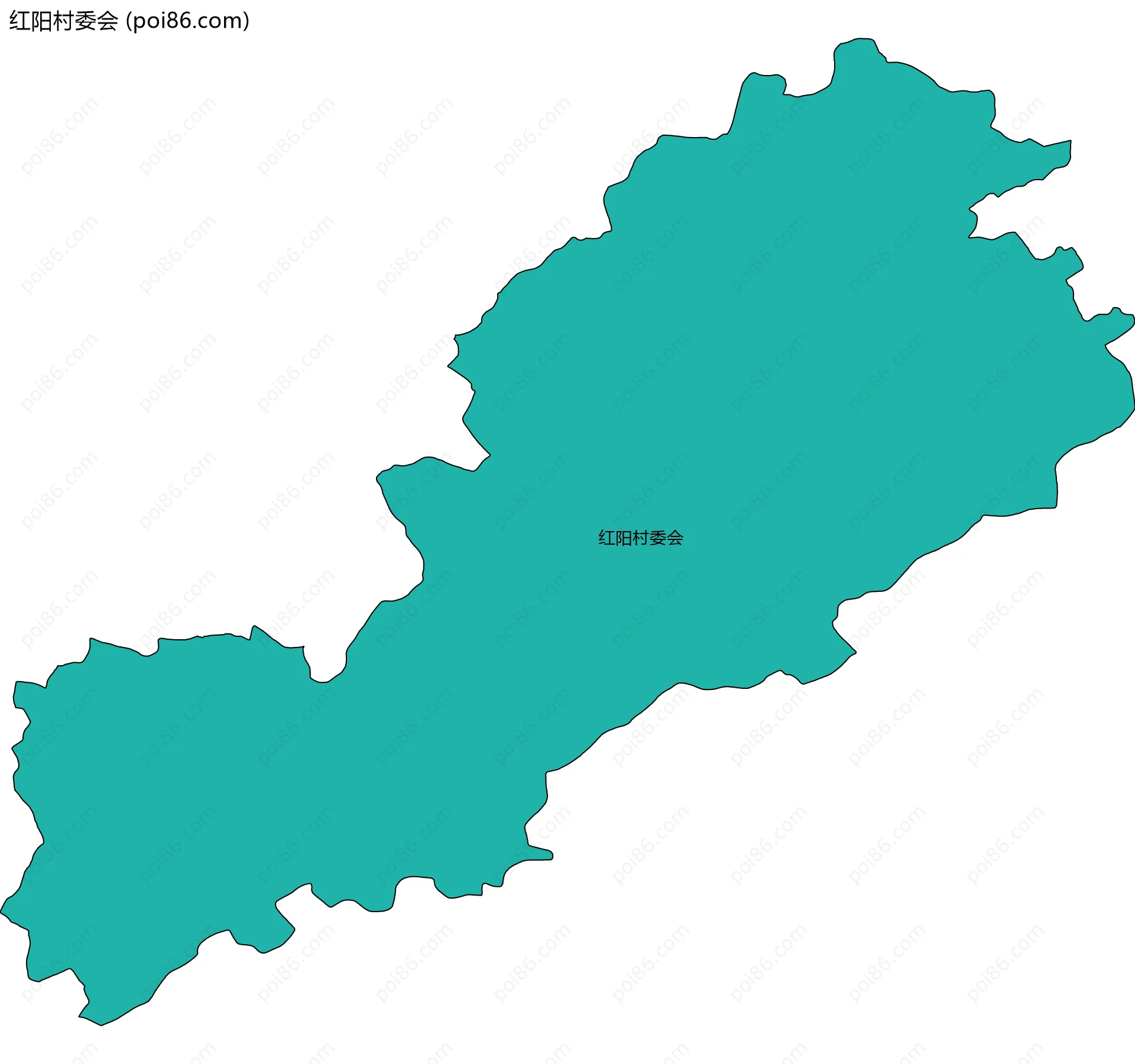 红阳村委会边界地图
