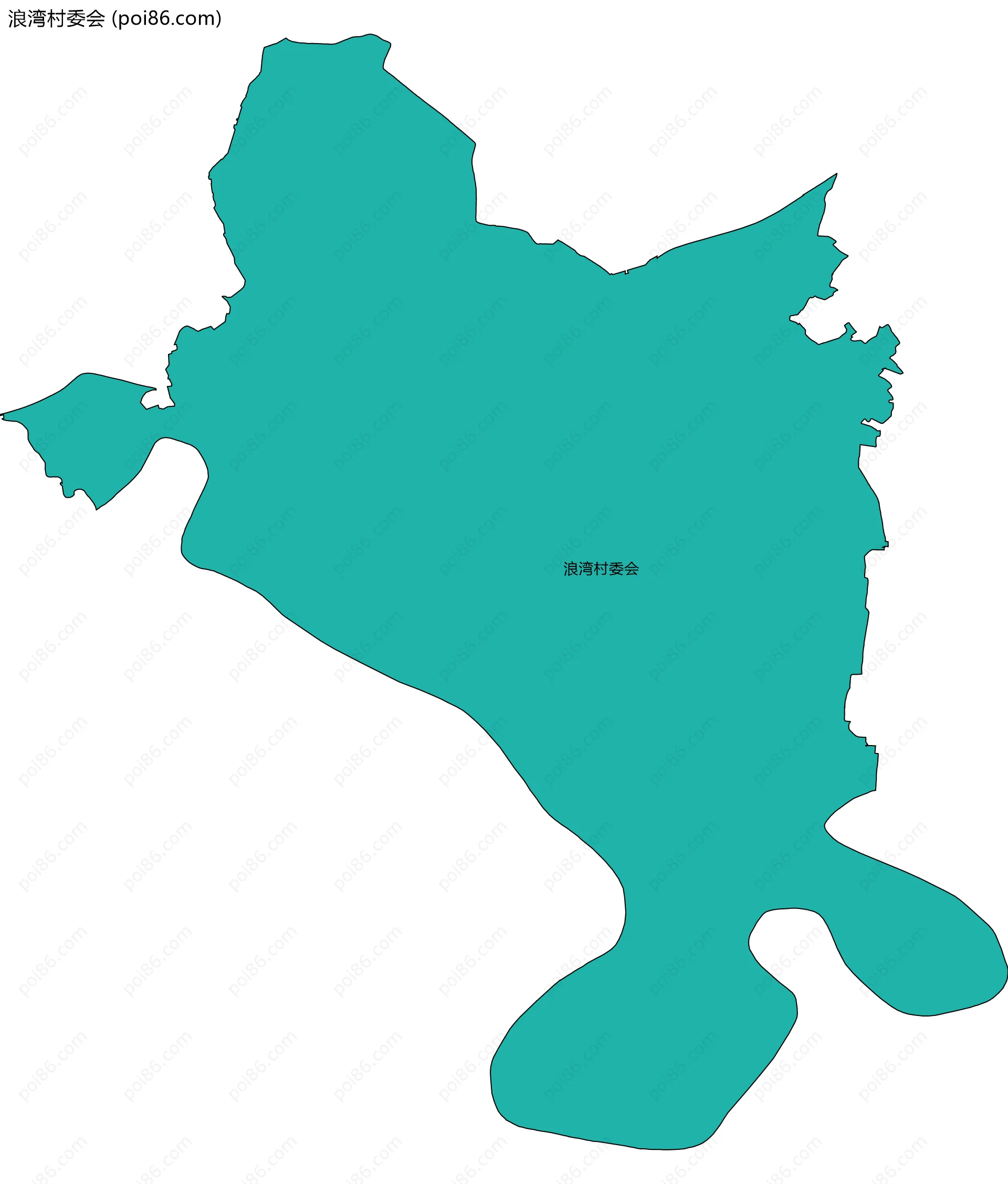 浪湾村委会边界地图