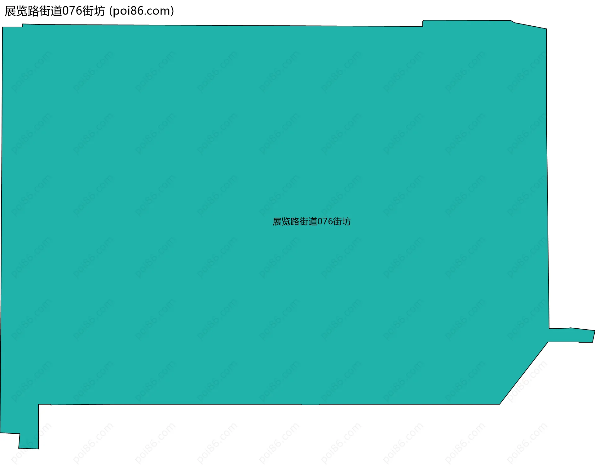 展览路街道076街坊边界地图