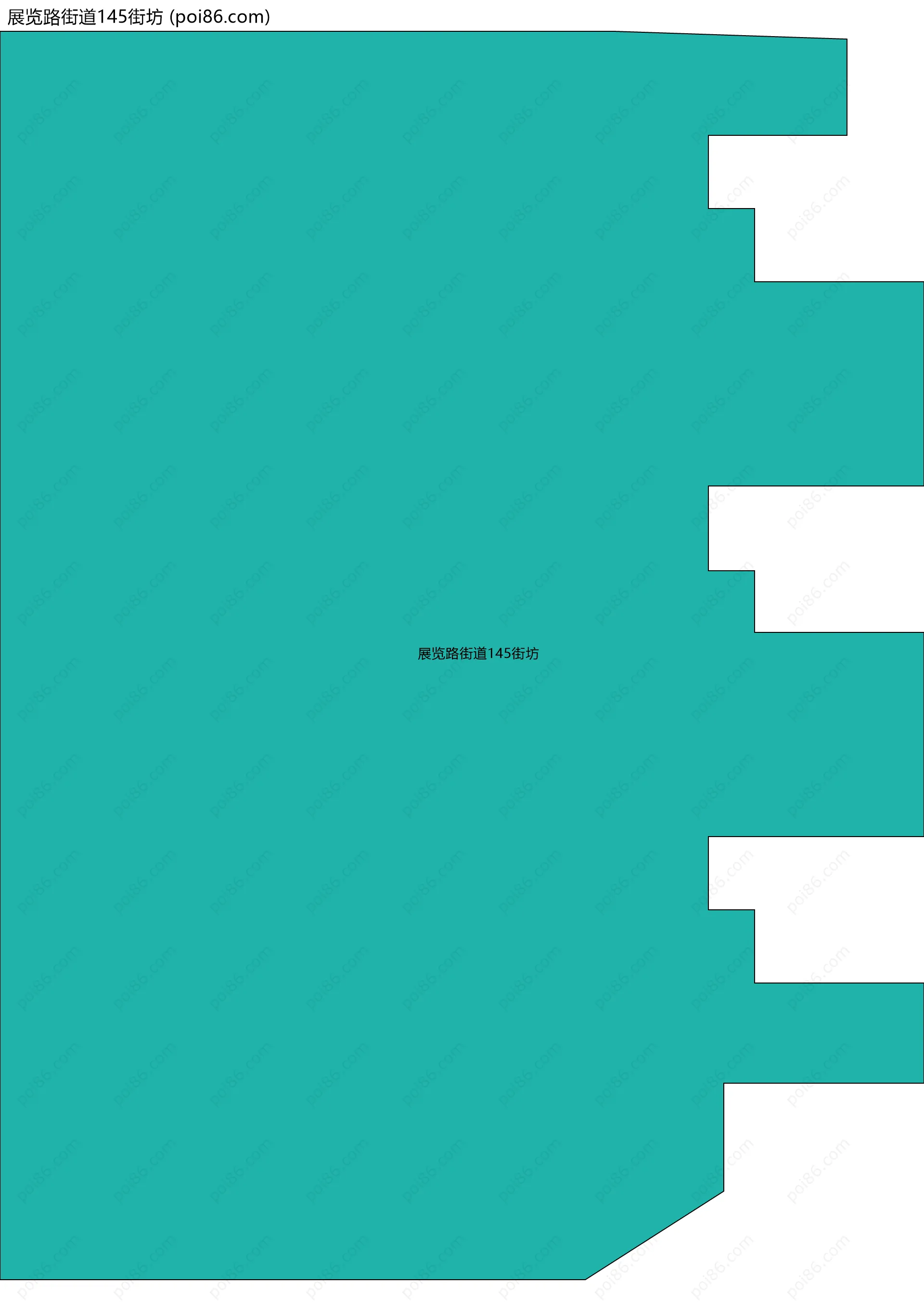 展览路街道145街坊边界地图