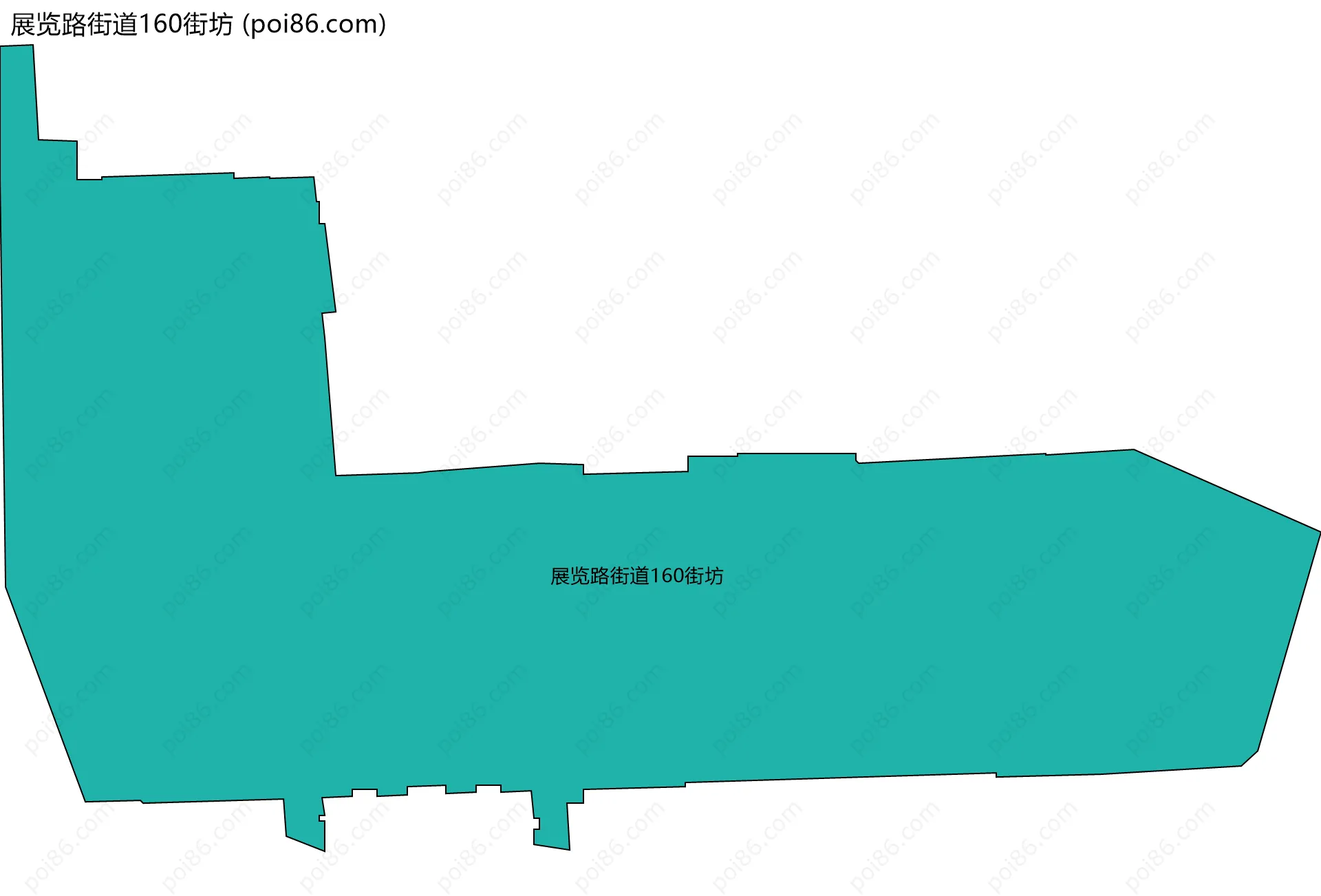 展览路街道160街坊边界地图