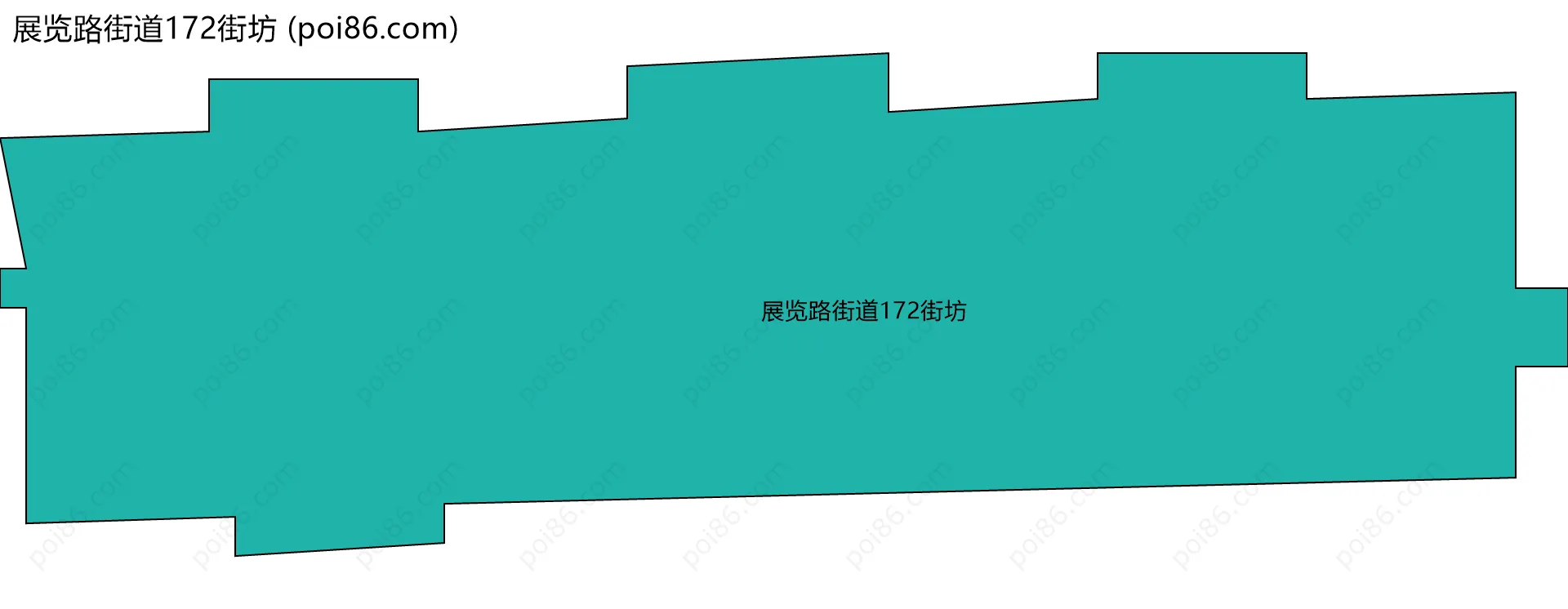 展览路街道172街坊边界地图