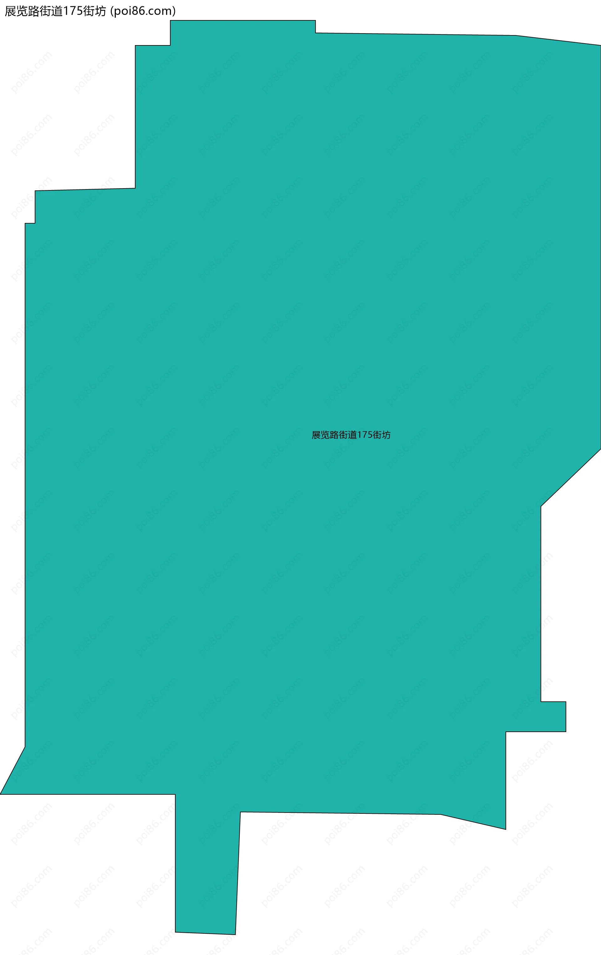 展览路街道175街坊边界地图