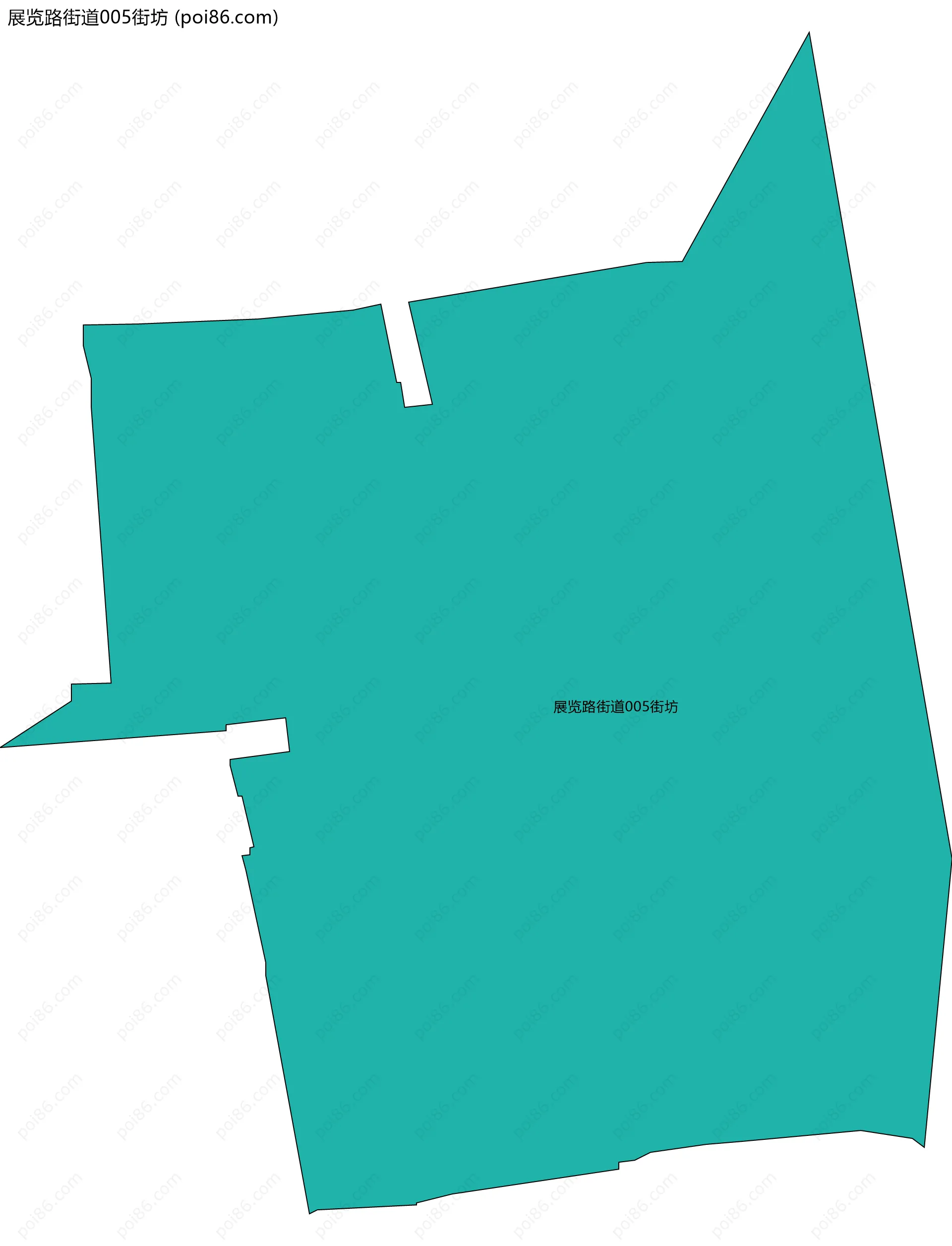 展览路街道005街坊边界地图