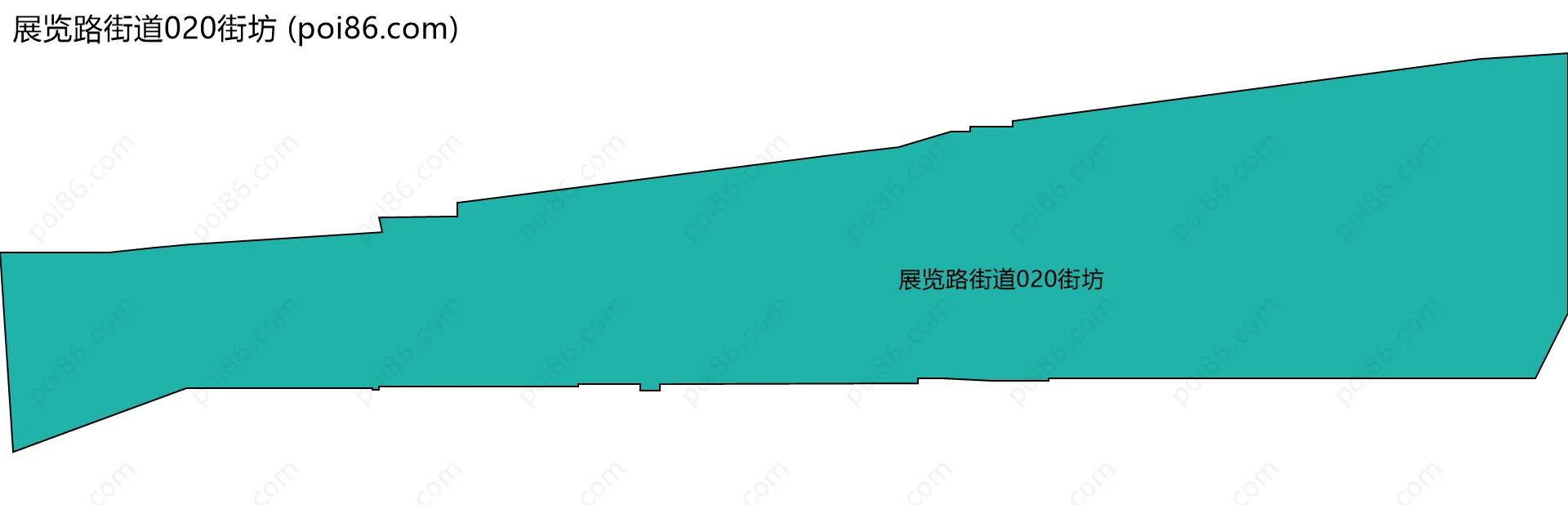 展览路街道020街坊边界地图