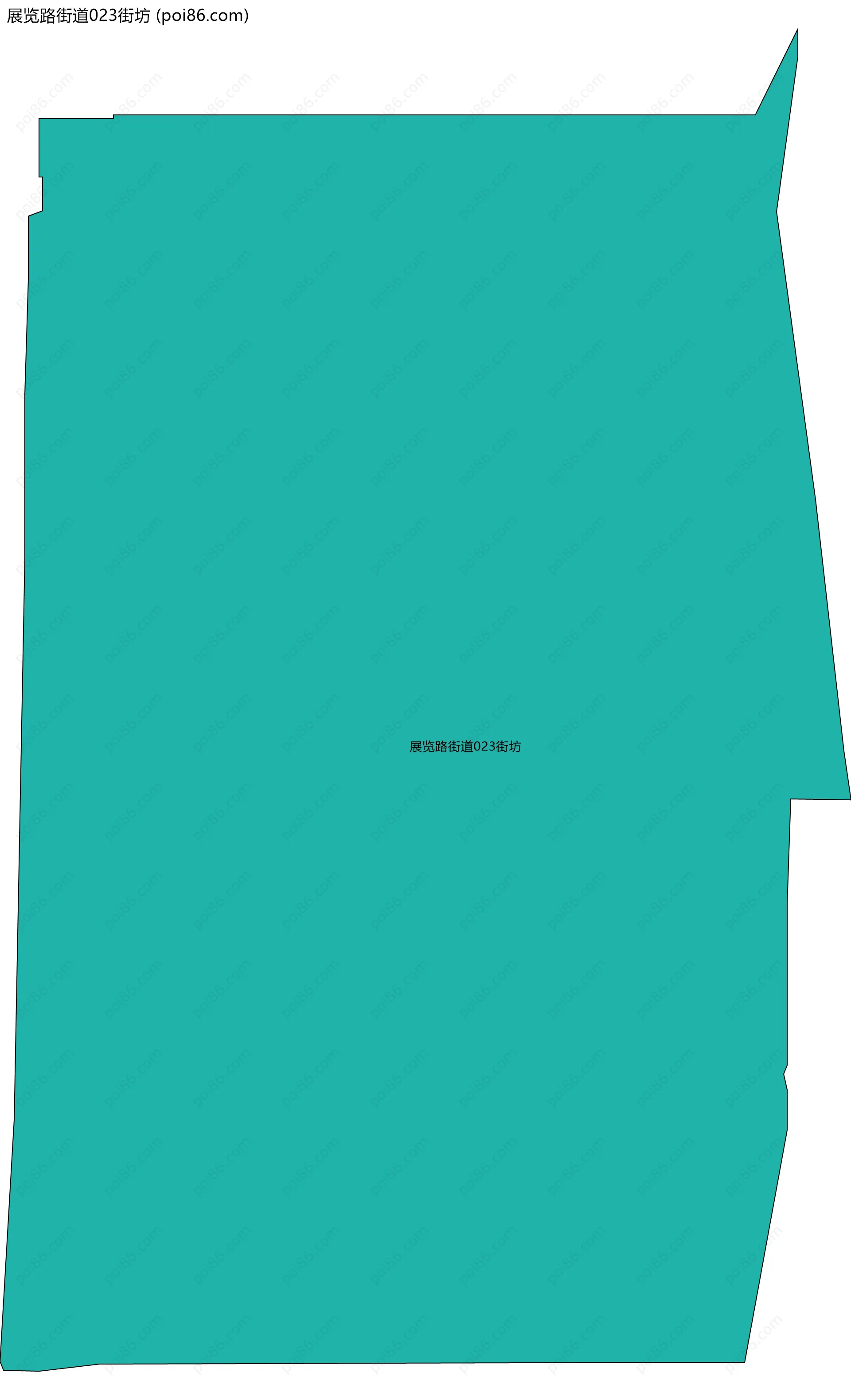 展览路街道023街坊边界地图