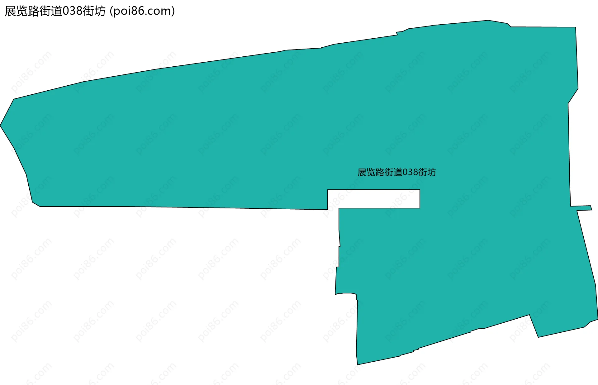展览路街道038街坊边界地图