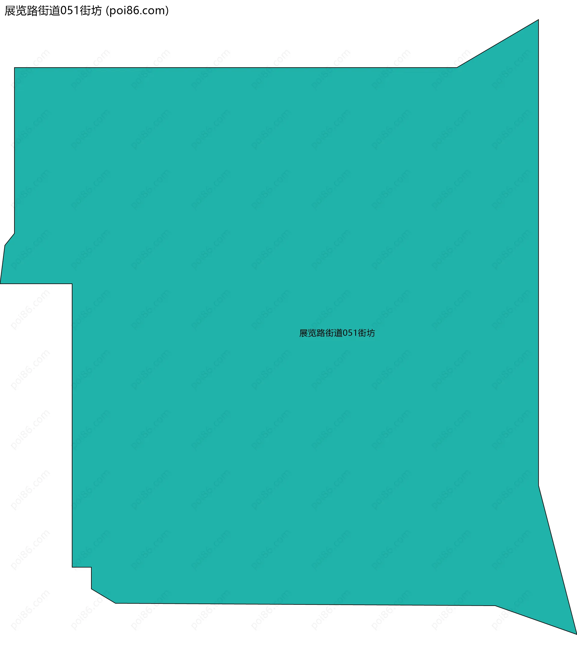 展览路街道051街坊边界地图