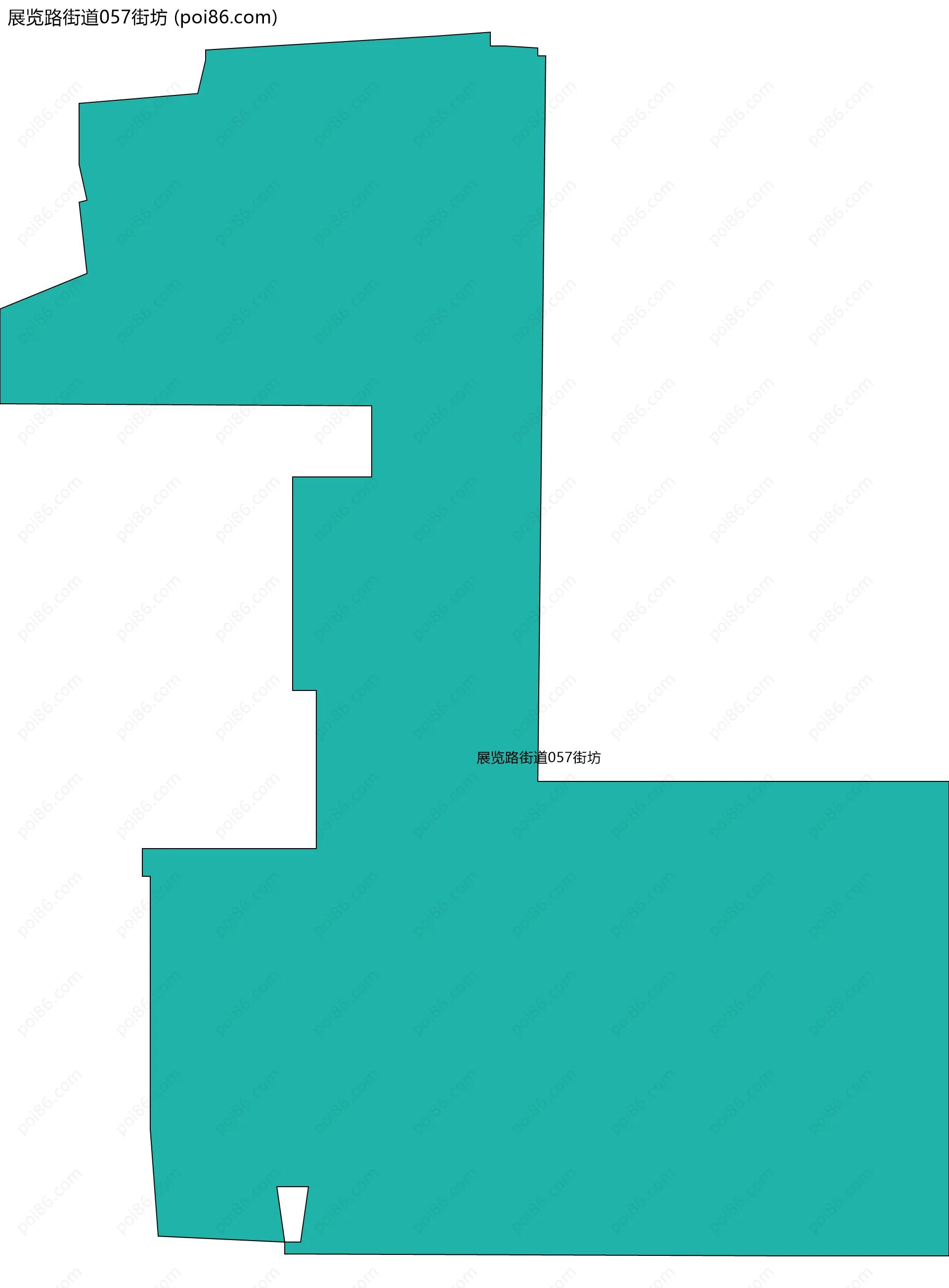 展览路街道057街坊边界地图
