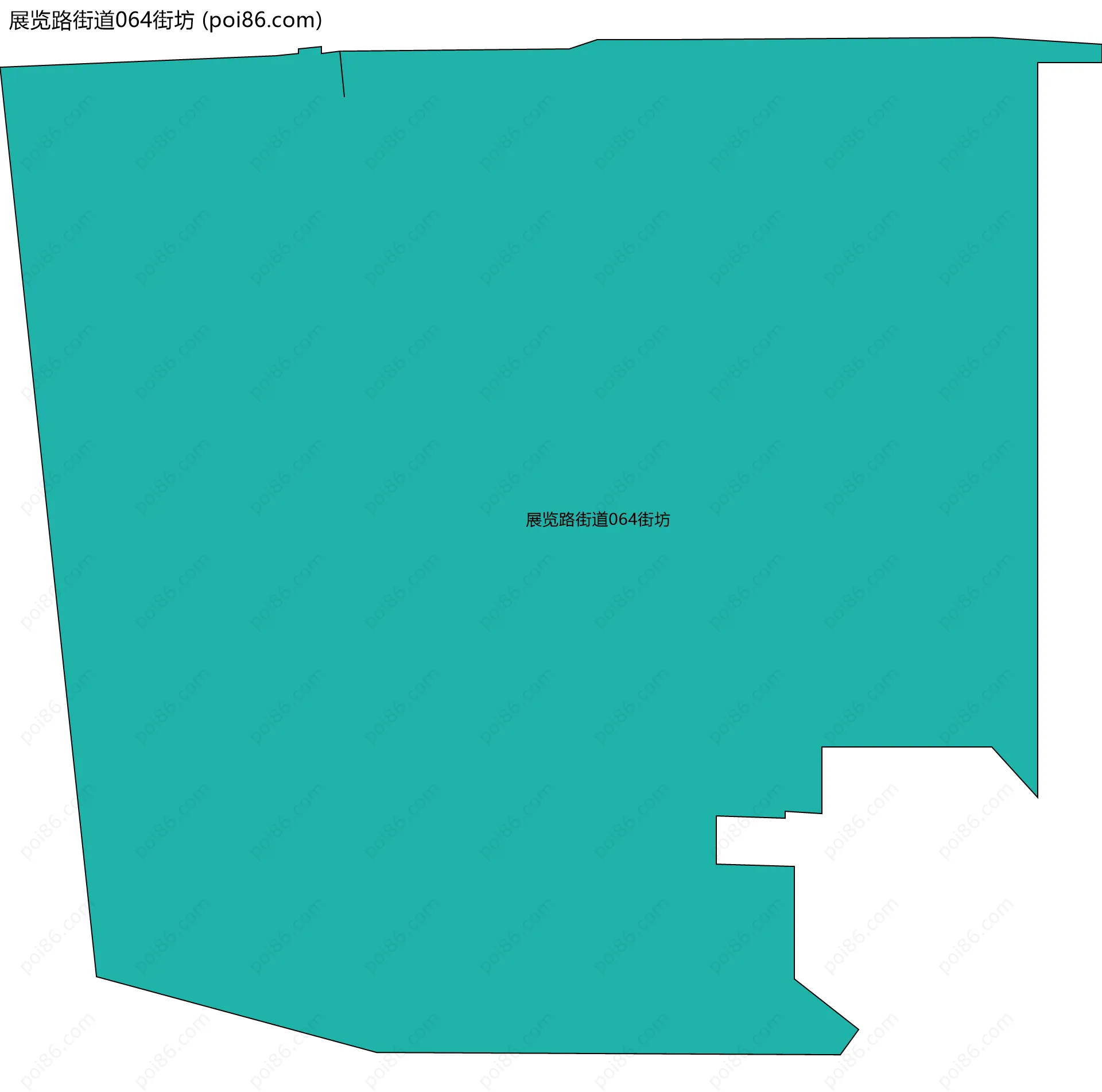 展览路街道064街坊边界地图