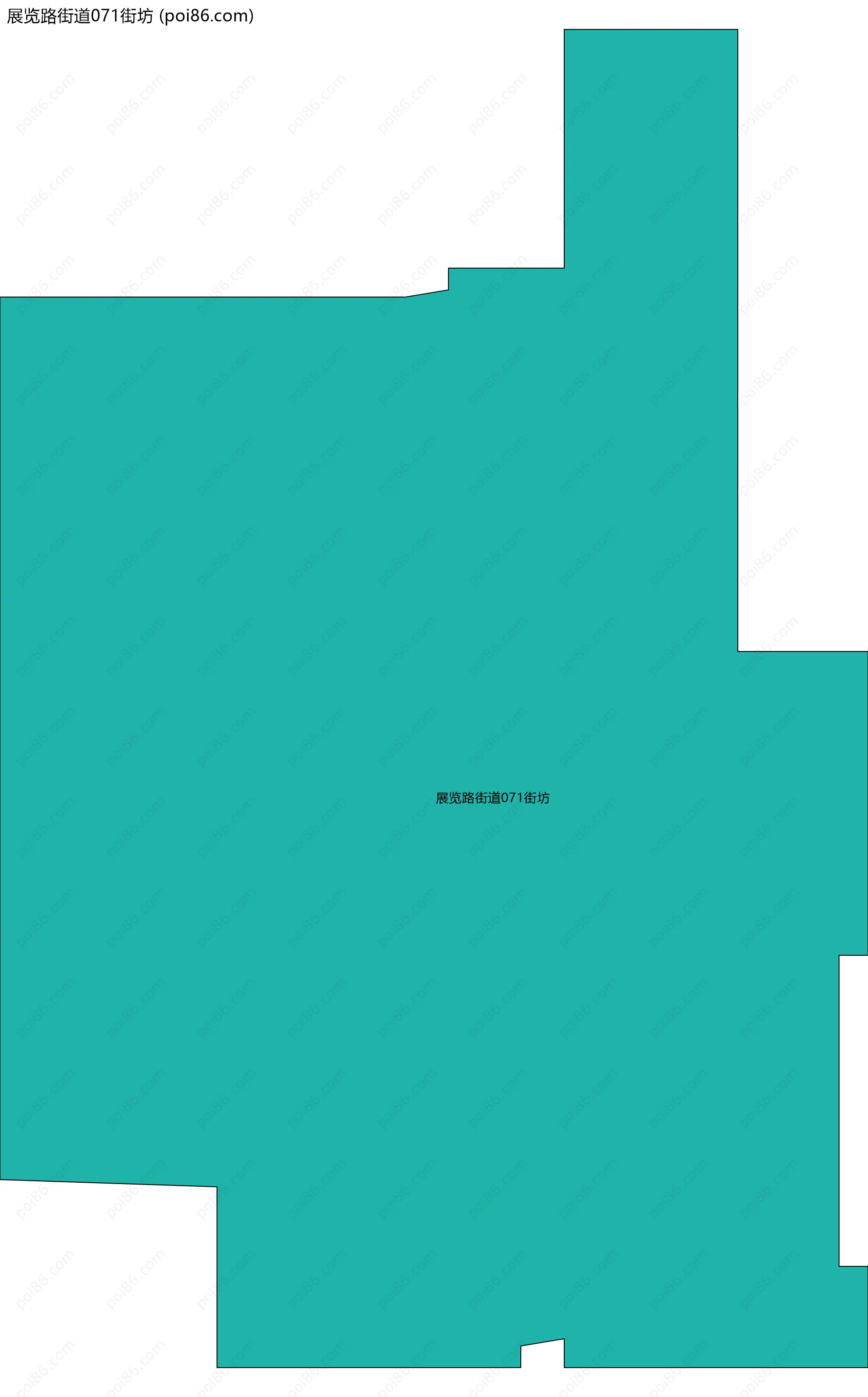 展览路街道071街坊边界地图