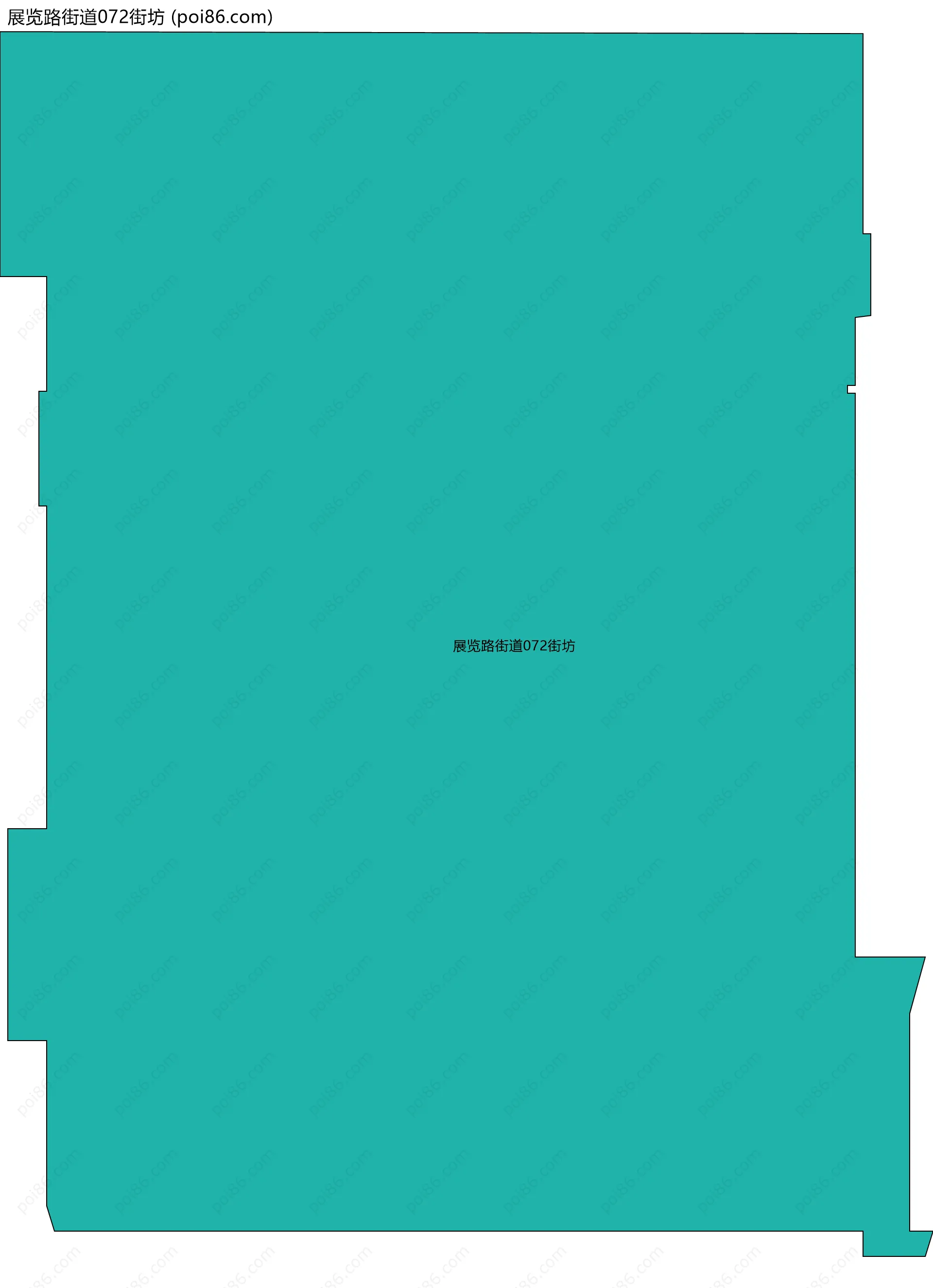 展览路街道072街坊边界地图