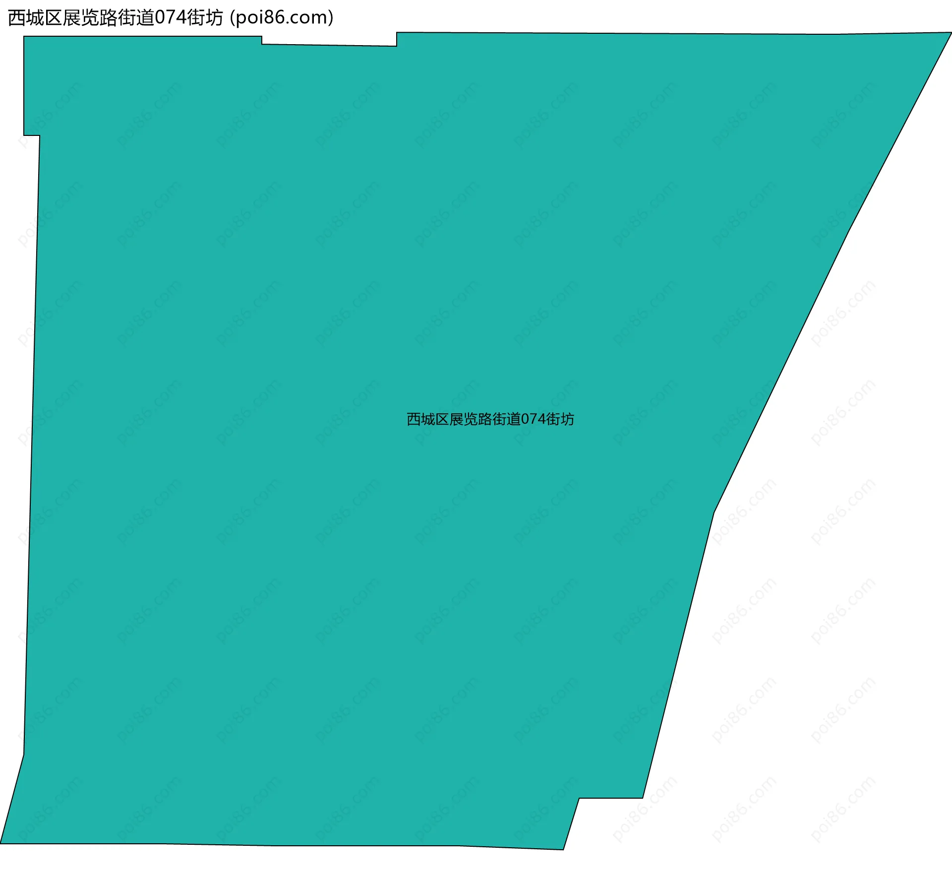 西城区展览路街道074街坊边界地图