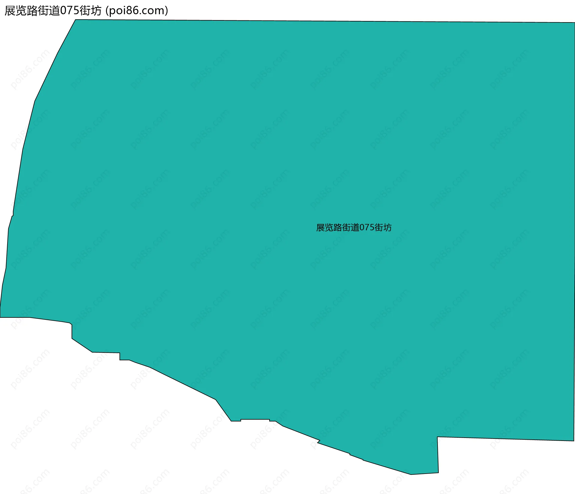 展览路街道075街坊边界地图
