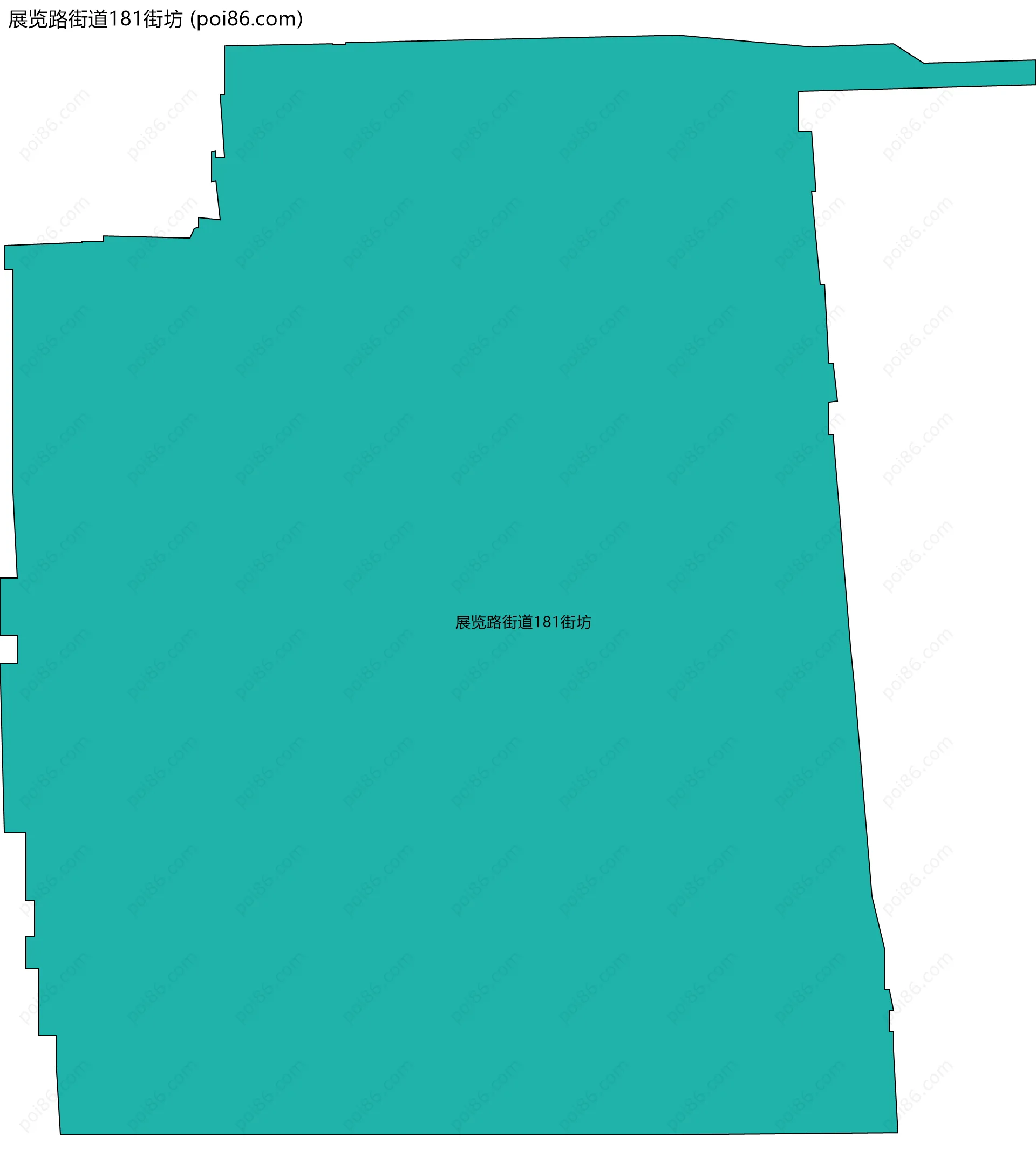 展览路街道181街坊边界地图