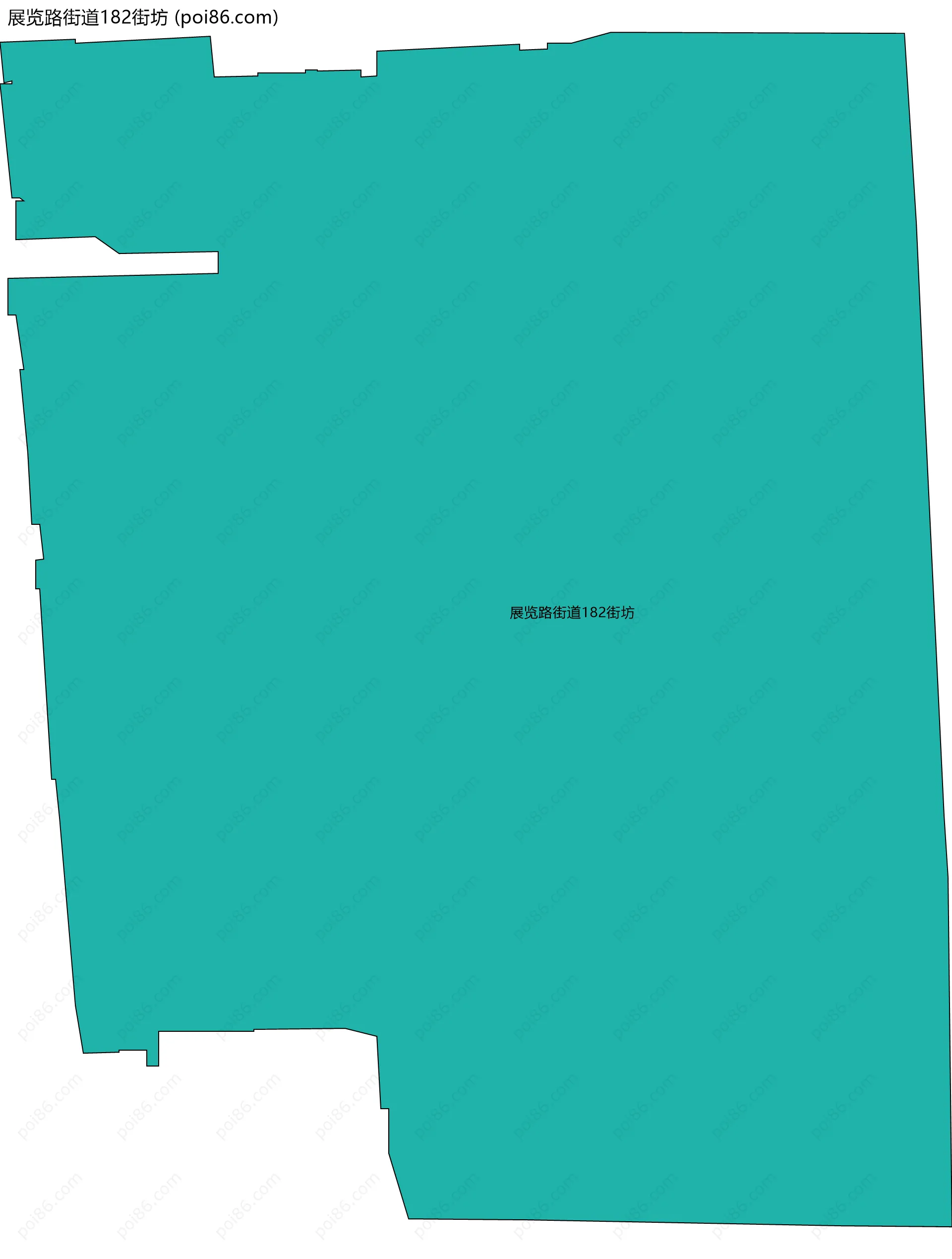 展览路街道182街坊边界地图