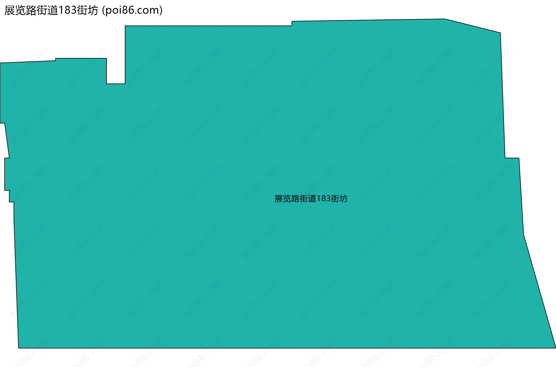 展览路街道183街坊边界地图