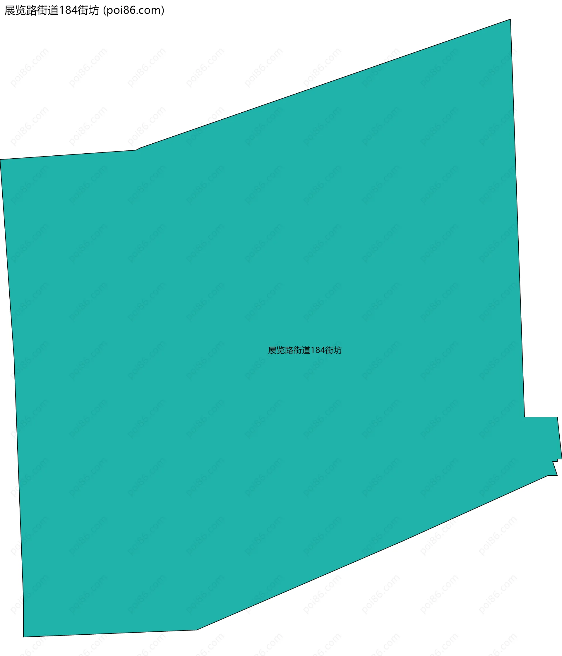 展览路街道184街坊边界地图
