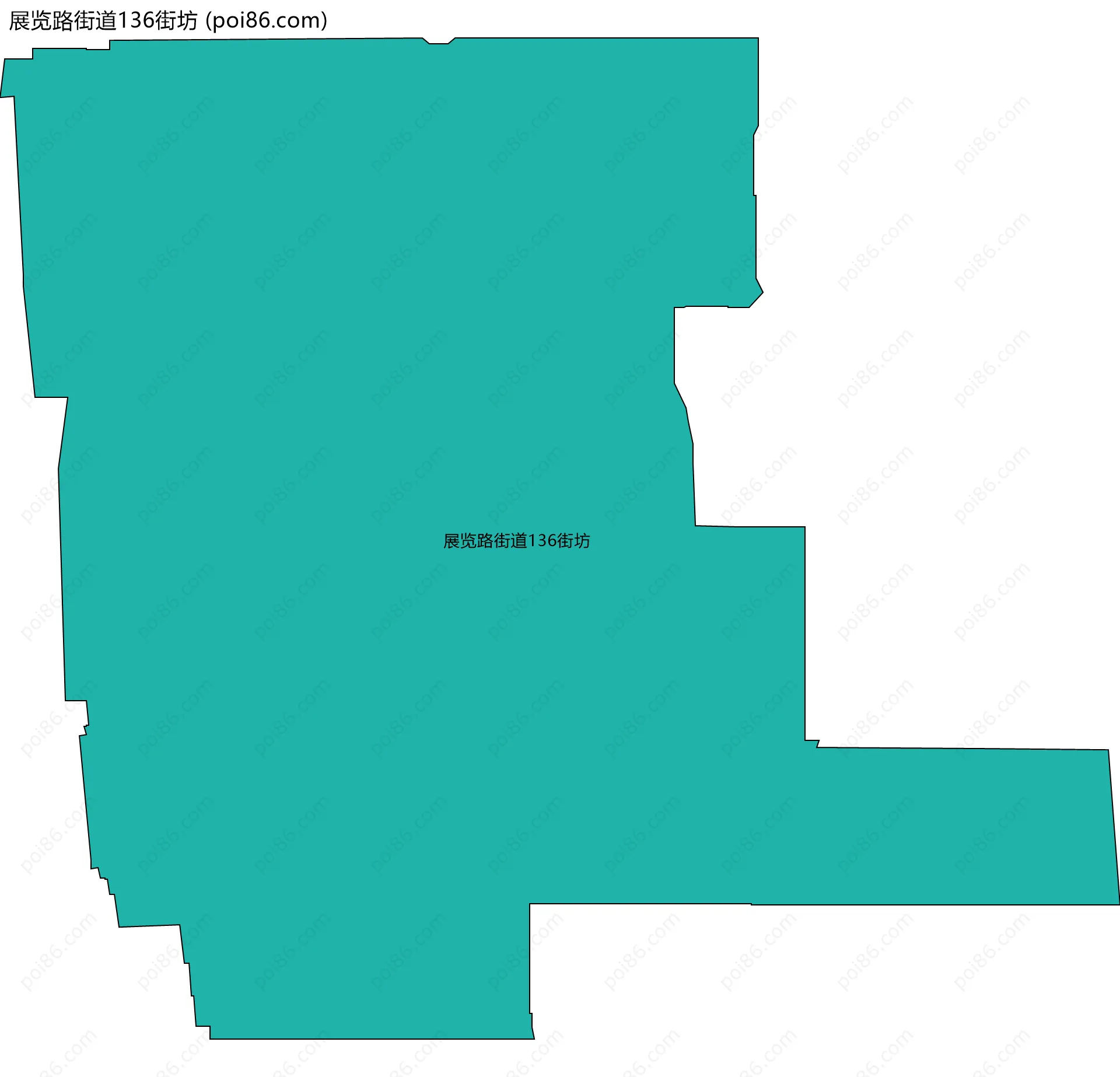 展览路街道136街坊边界地图