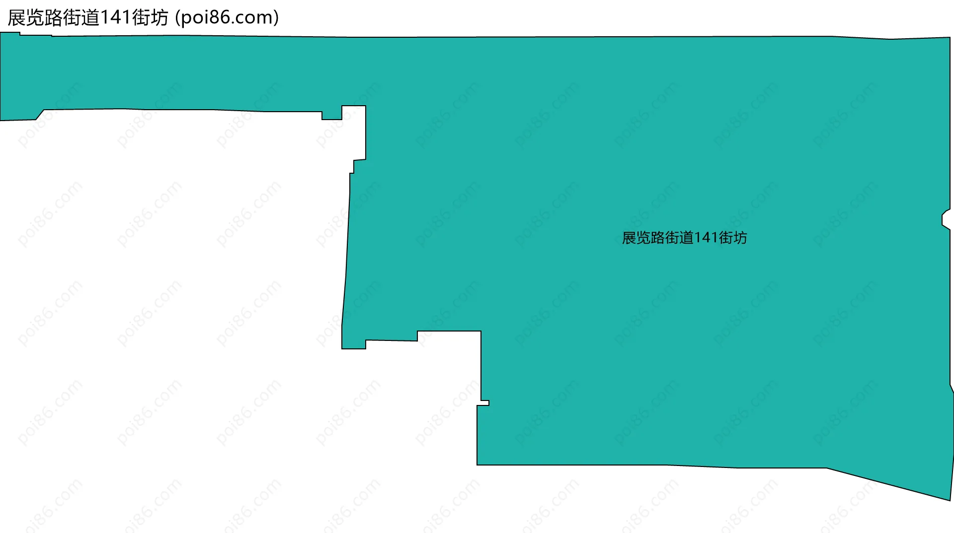 展览路街道141街坊边界地图
