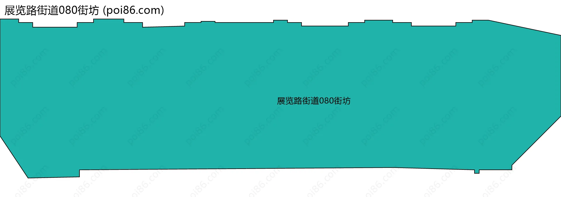 展览路街道080街坊边界地图