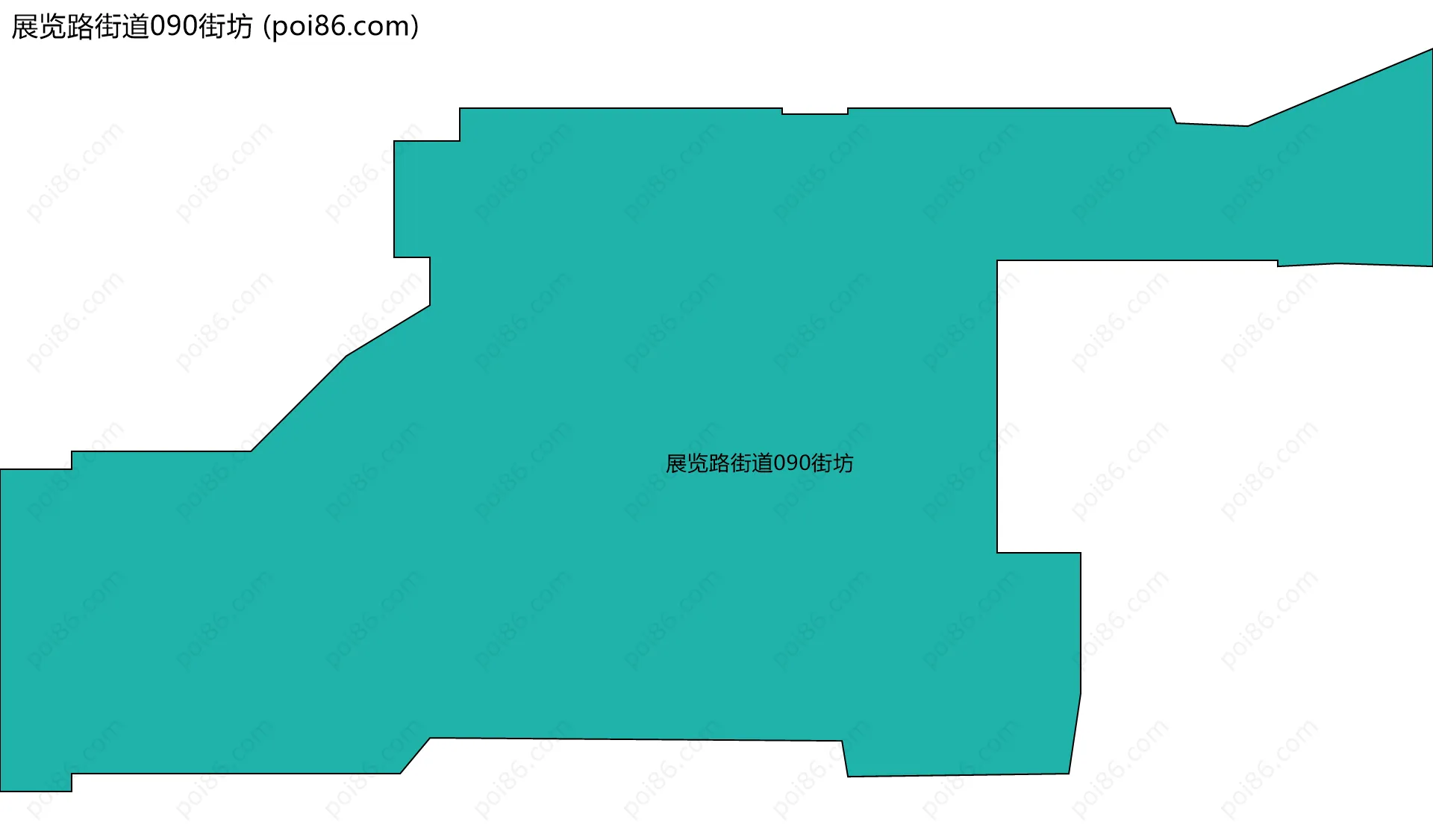 展览路街道090街坊边界地图