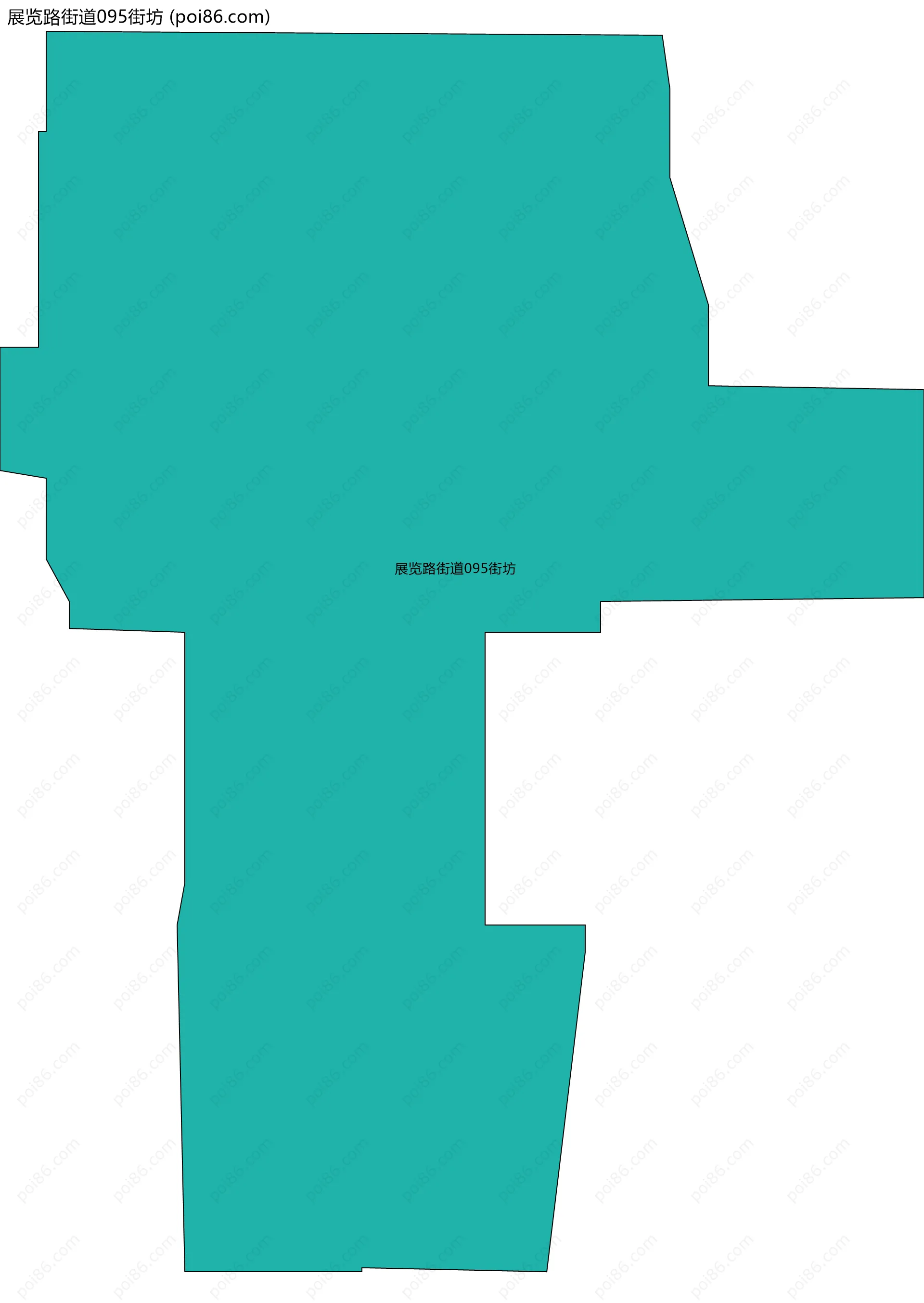 展览路街道095街坊边界地图